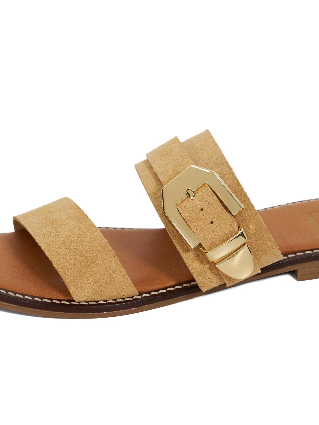 Image 5 of 5 of Dune London Lawe Suede Sandals - Sand