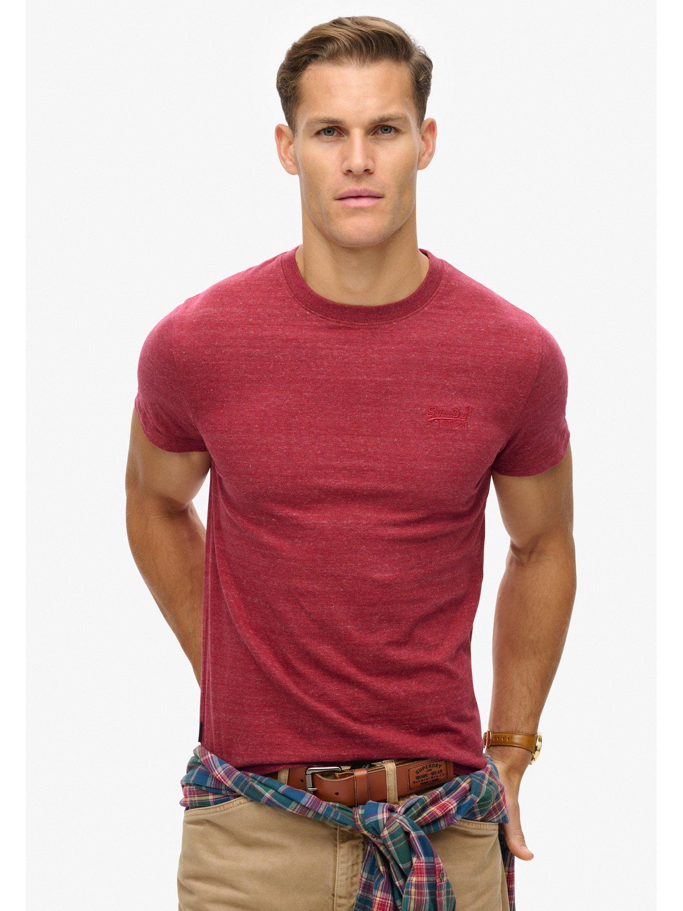 Superdry Essential Logo Embroidered T-Shirt - Red