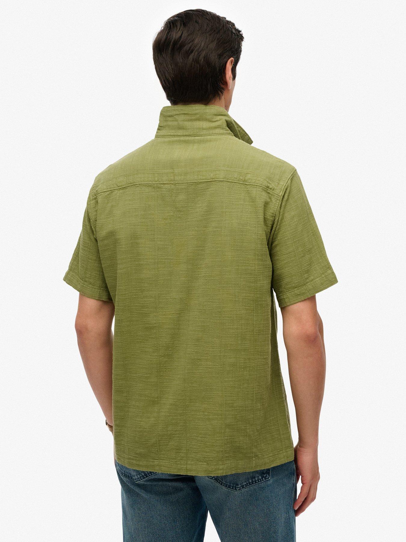 superdry-merchant-short-sleeve-textured-shirt-greenstillFront