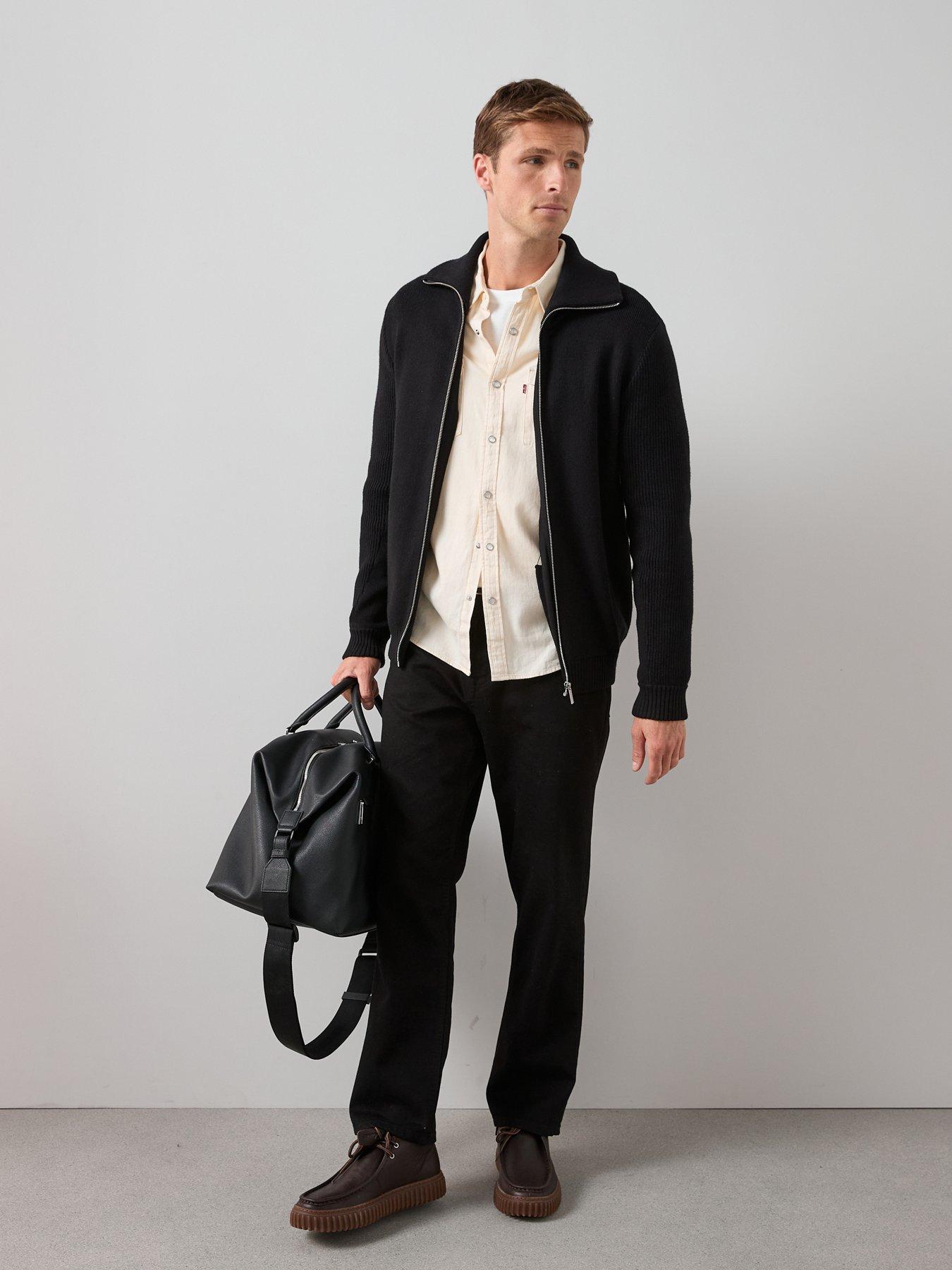 the-very-collection-chunky-soft-touch-zip-through-funnel-jumper-blackback