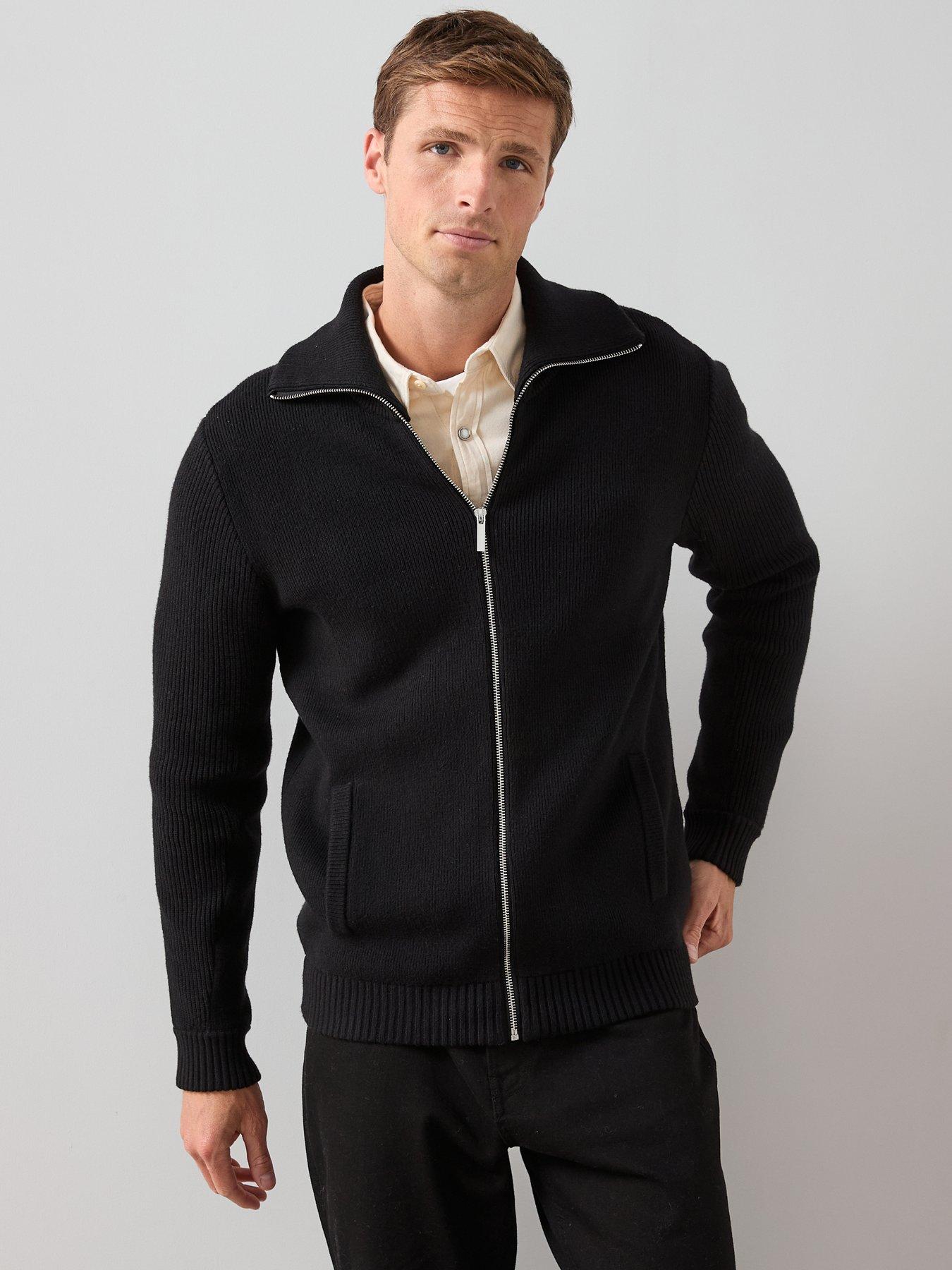 the-very-collection-chunky-soft-touch-zip-through-funnel-jumper-blackdetail