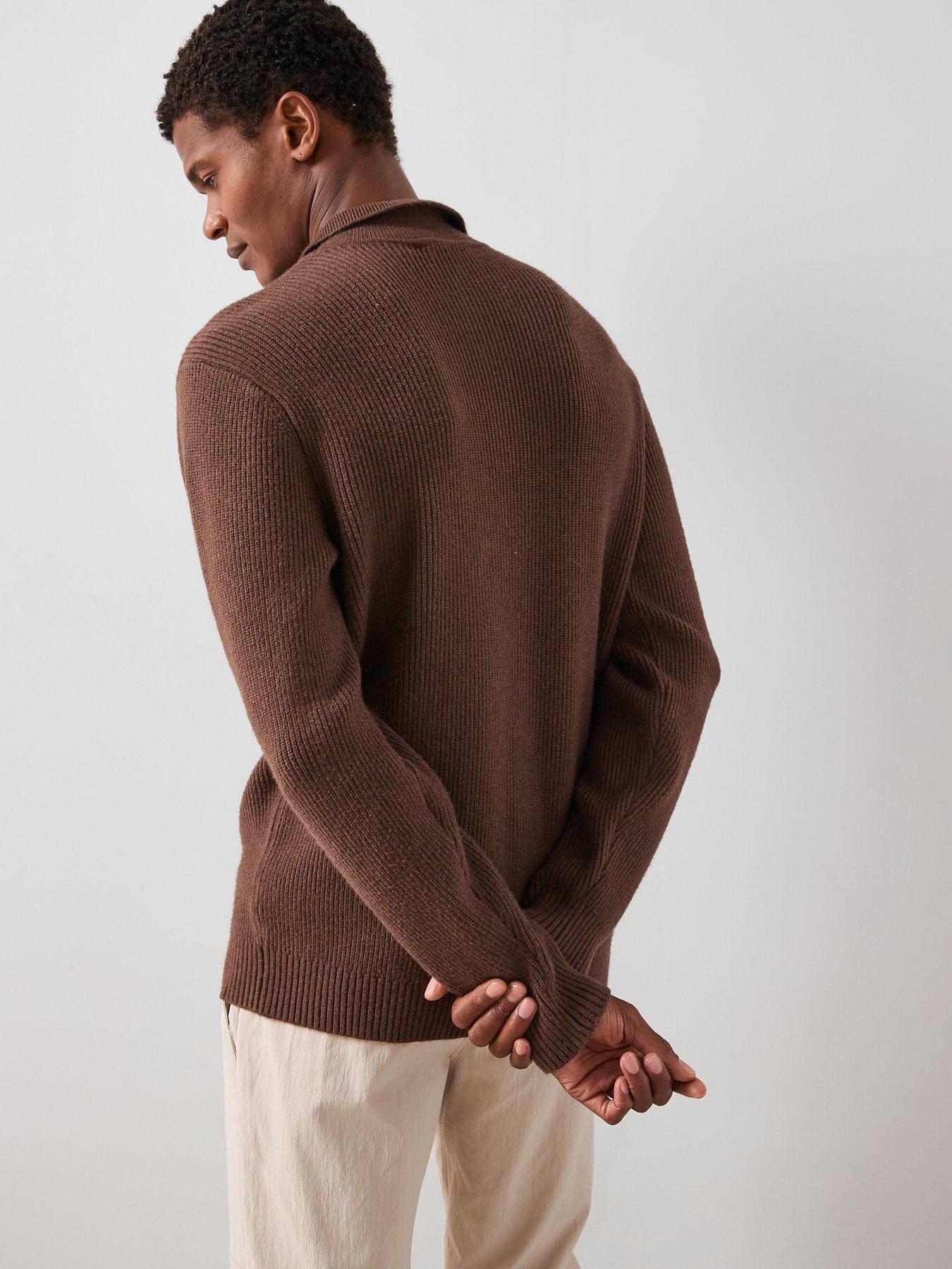 the-very-collection-chunky-soft-touch-knitted-polo-brownstillFront