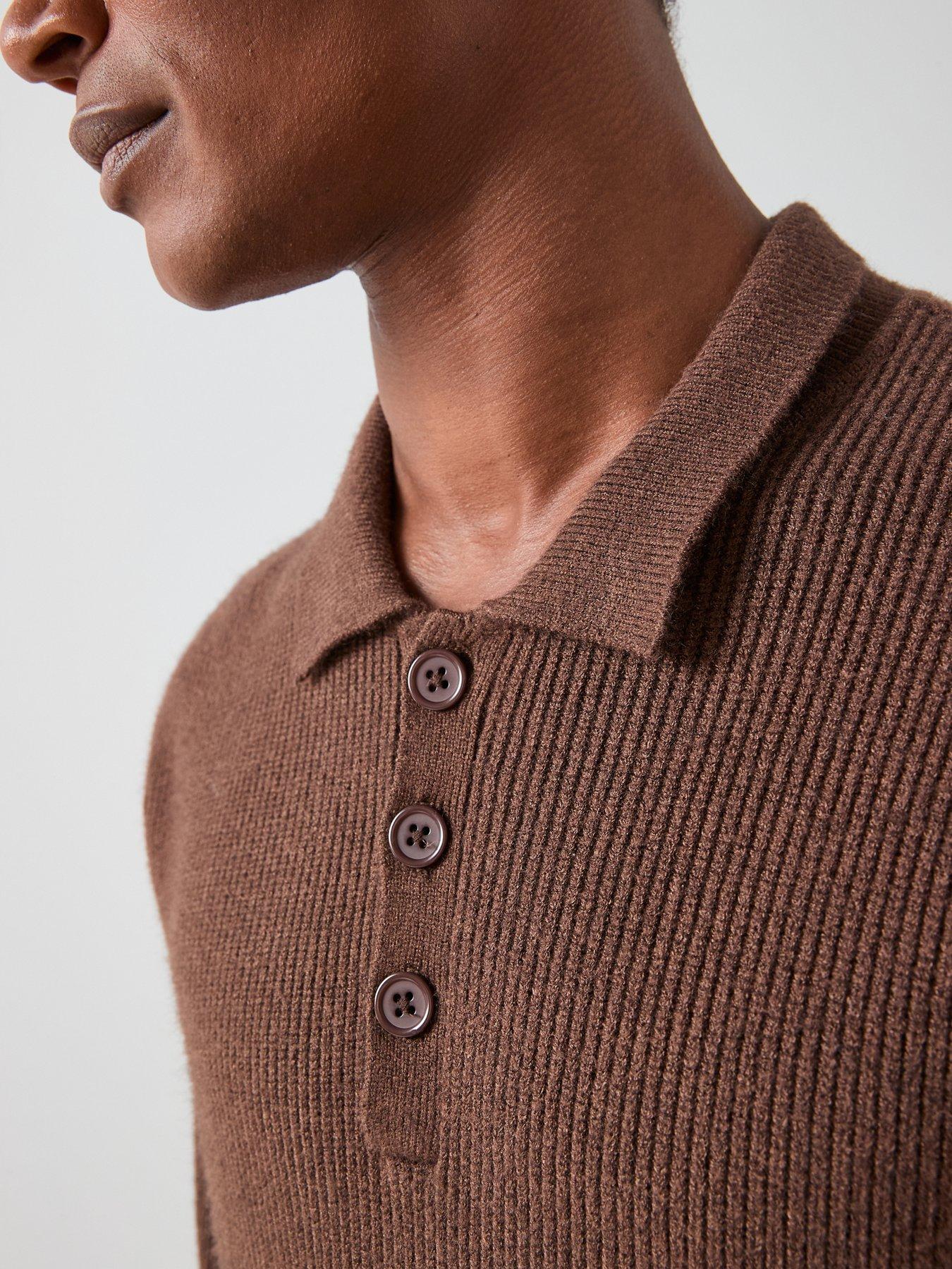 the-very-collection-chunky-soft-touch-knitted-polo-brownoutfit