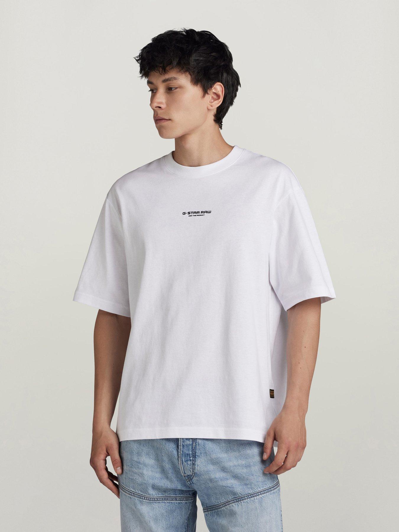 Image 1 of 5 of G-Star RAW G Star Centre Chest Relaxed Fit T-Shirt - White