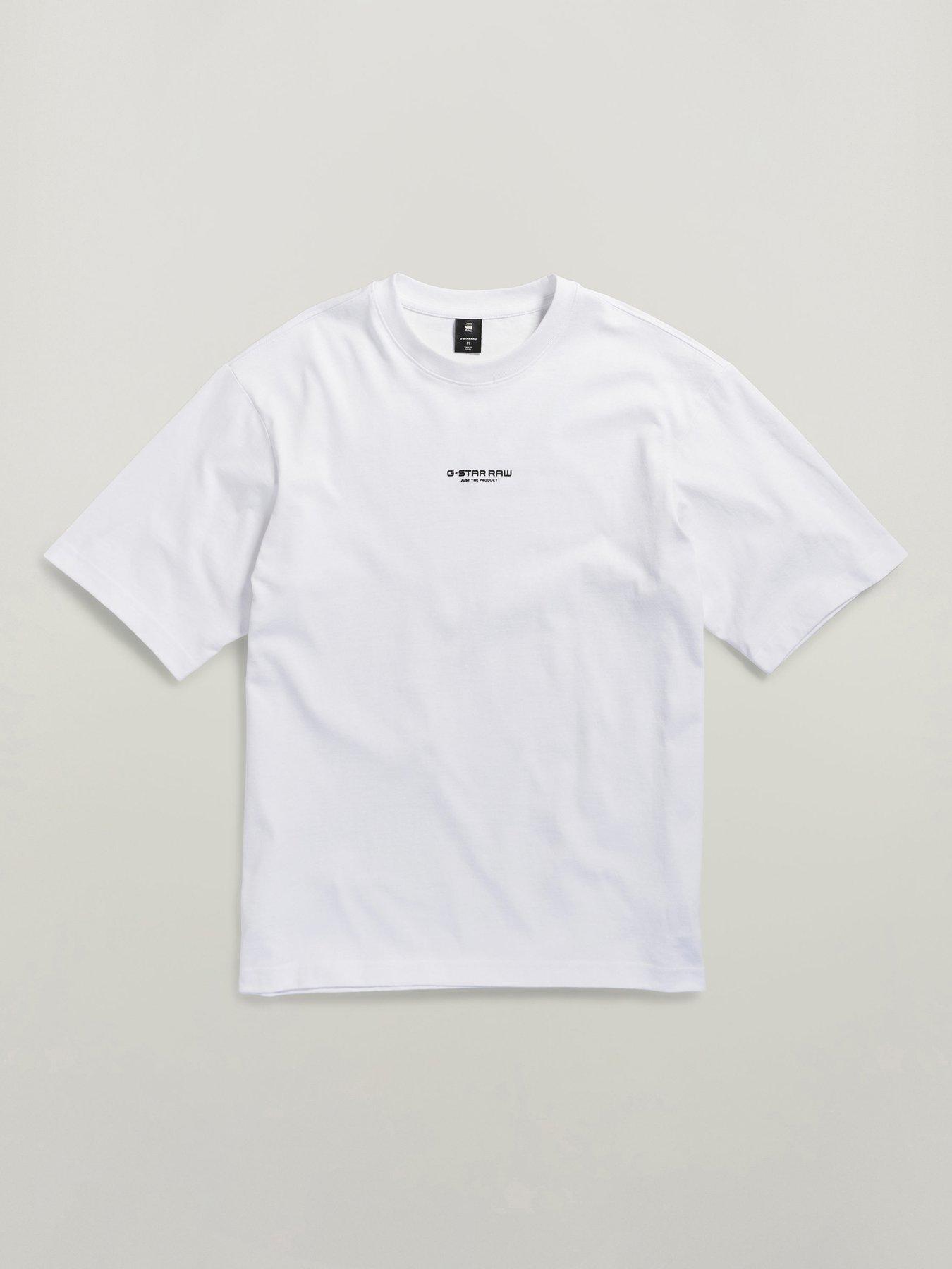 Image 4 of 5 of G-Star RAW G Star Centre Chest Relaxed Fit T-Shirt - White