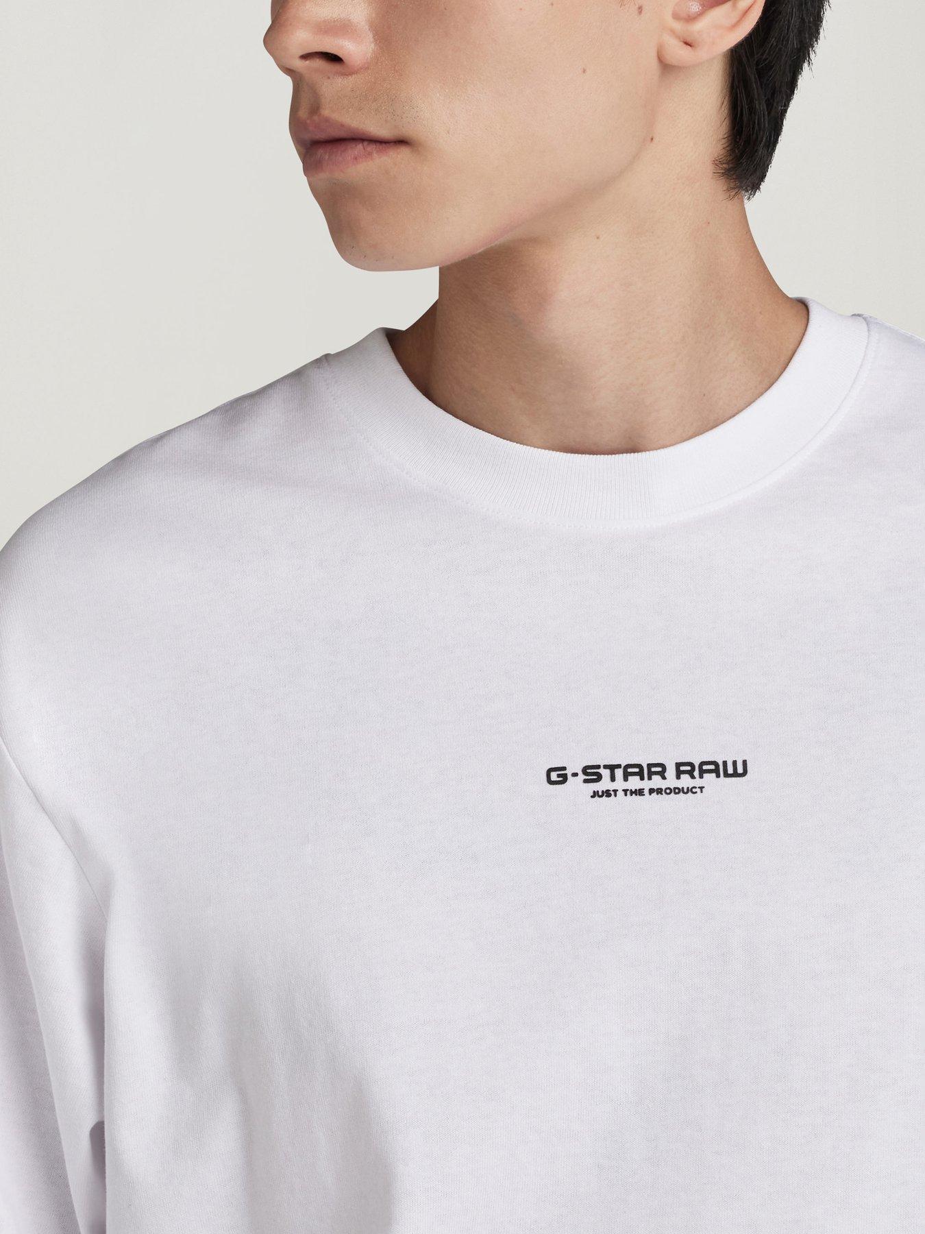 Image 5 of 5 of G-Star RAW G Star Centre Chest Relaxed Fit T-Shirt - White