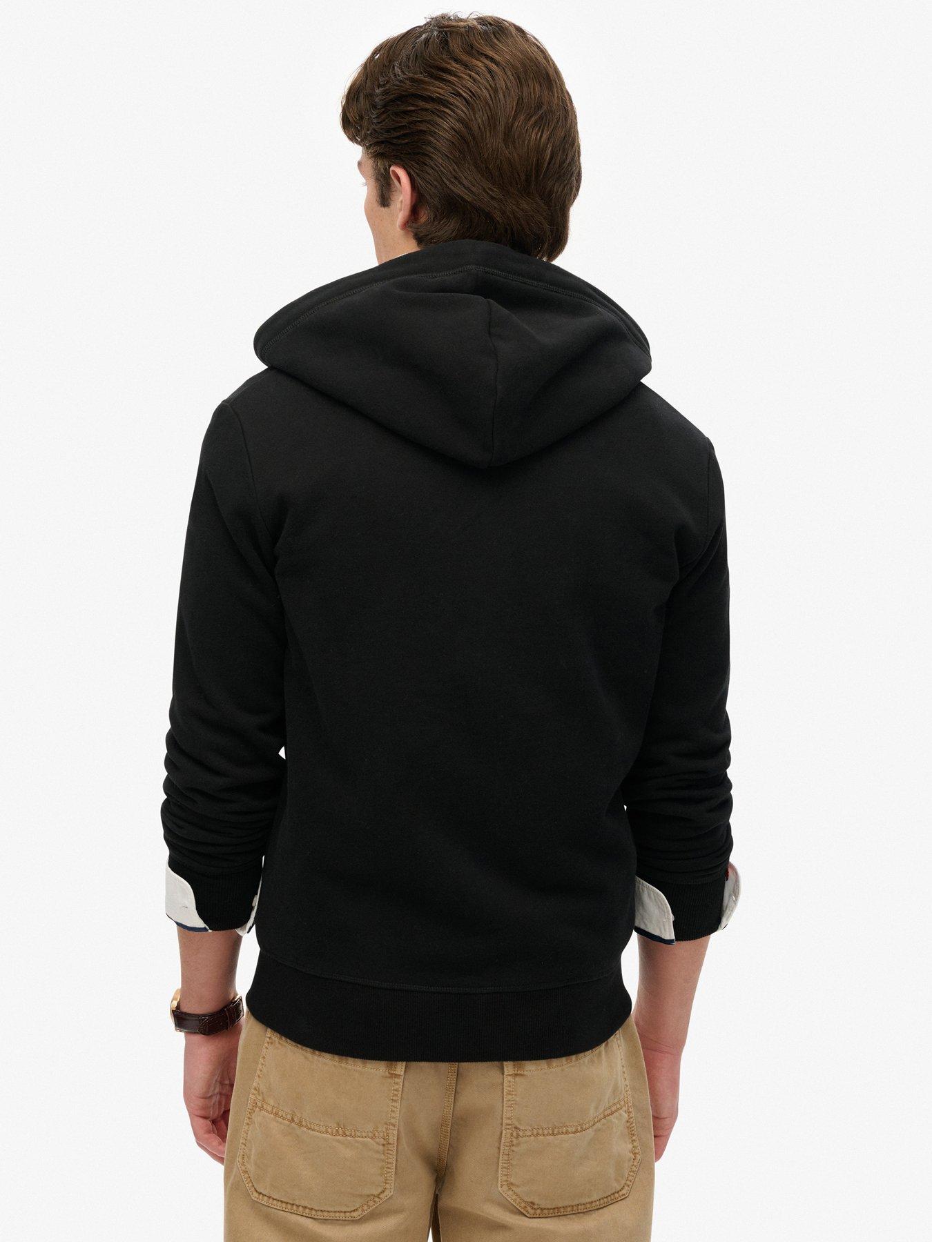 Image 2 of 6 of Superdry Essential Logo Zip Hoodie - Black