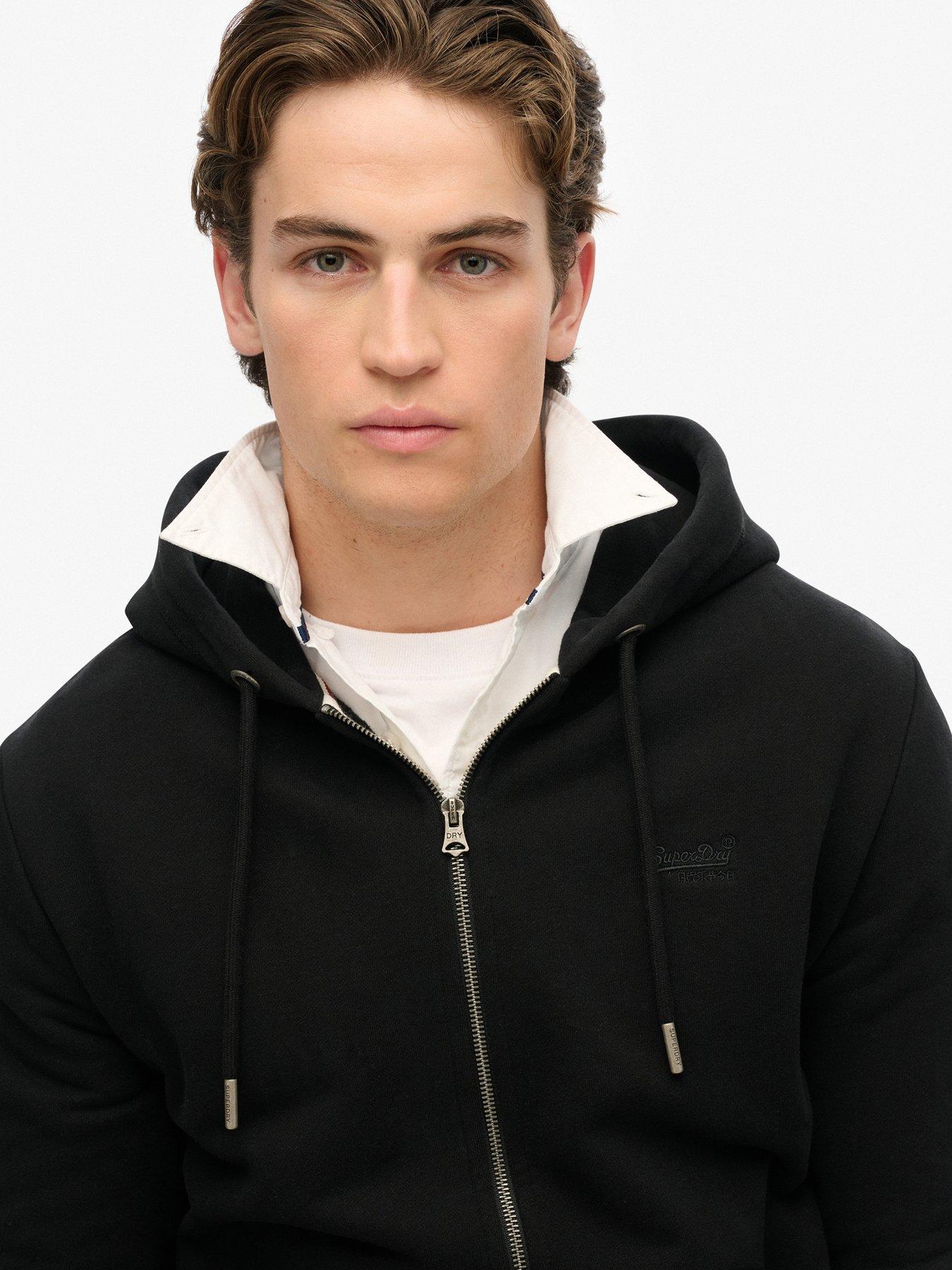 Image 4 of 6 of Superdry Essential Logo Zip Hoodie - Black