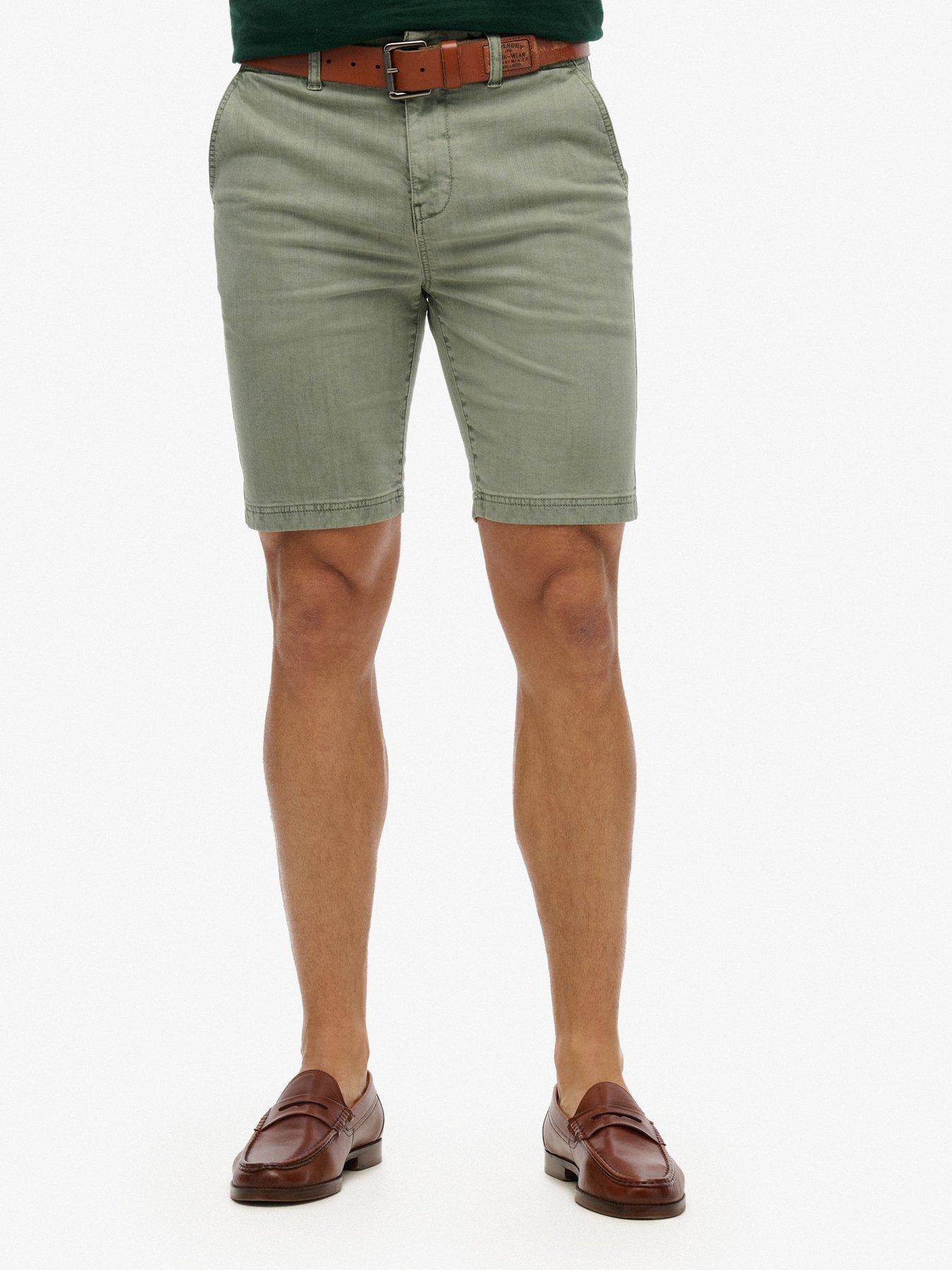 Image 1 of 5 of Superdry Officer Chino Shorts - Green