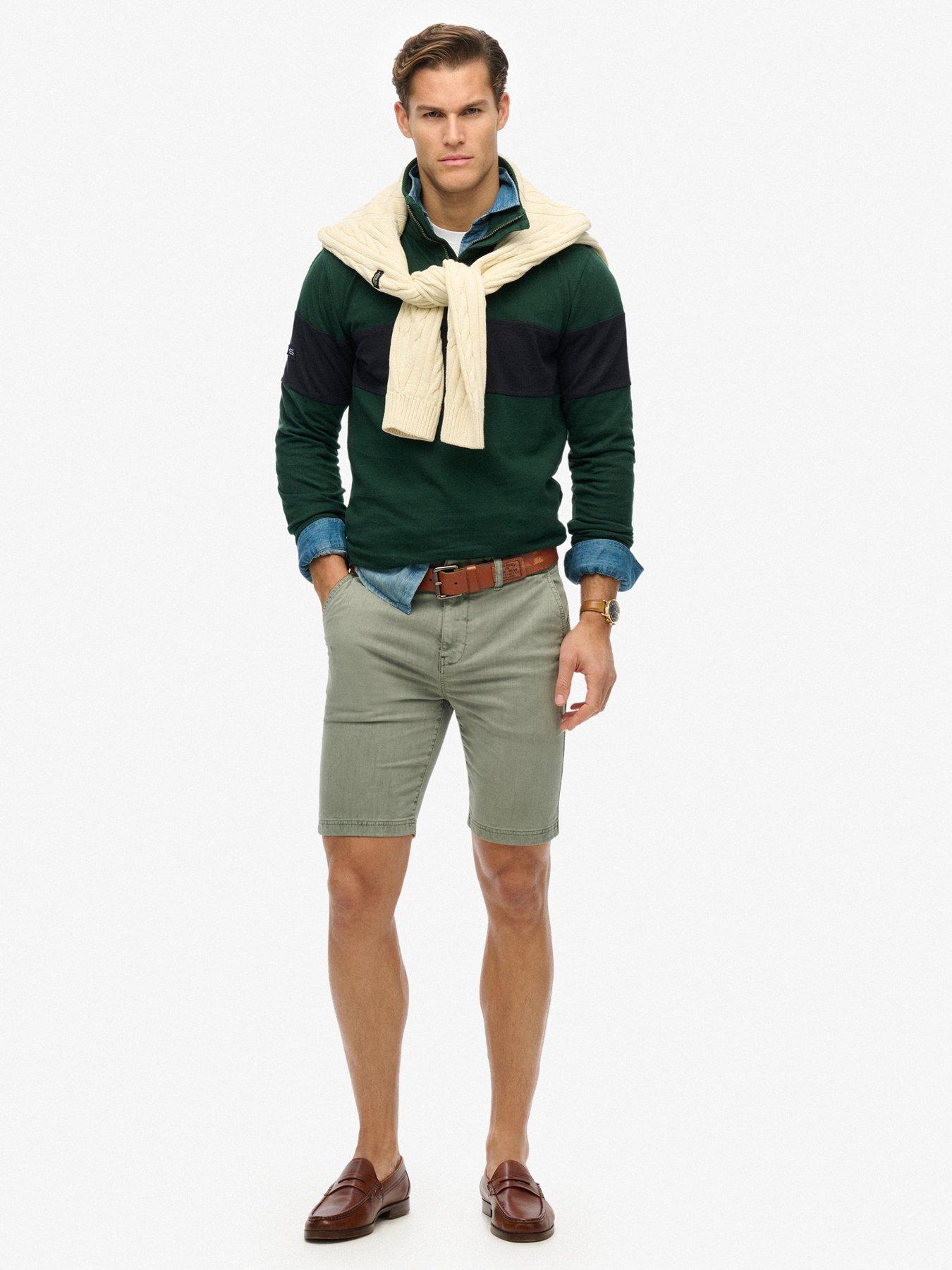 Image 3 of 5 of Superdry Officer Chino Shorts - Green