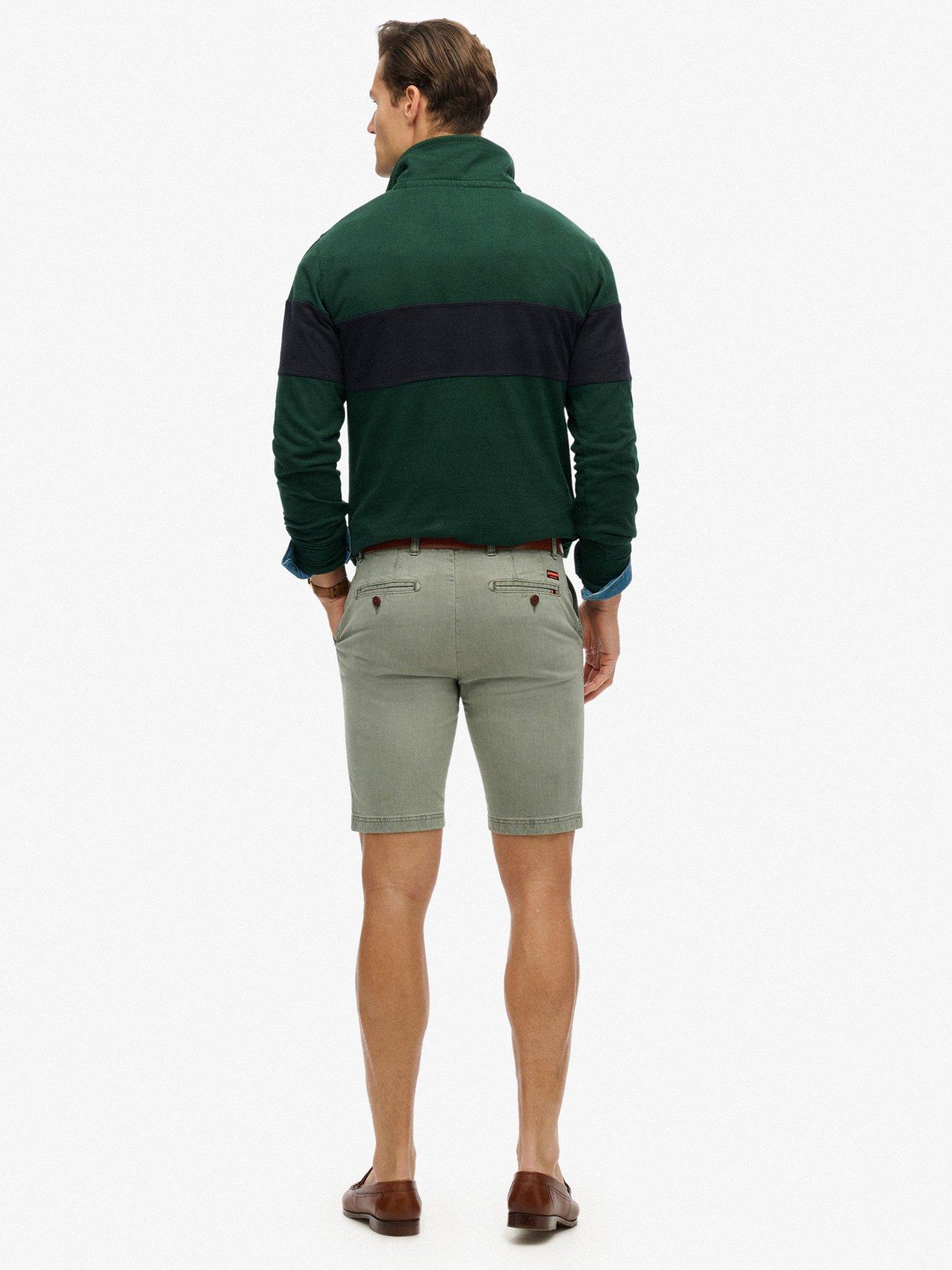 Image 4 of 5 of Superdry Officer Chino Shorts - Green