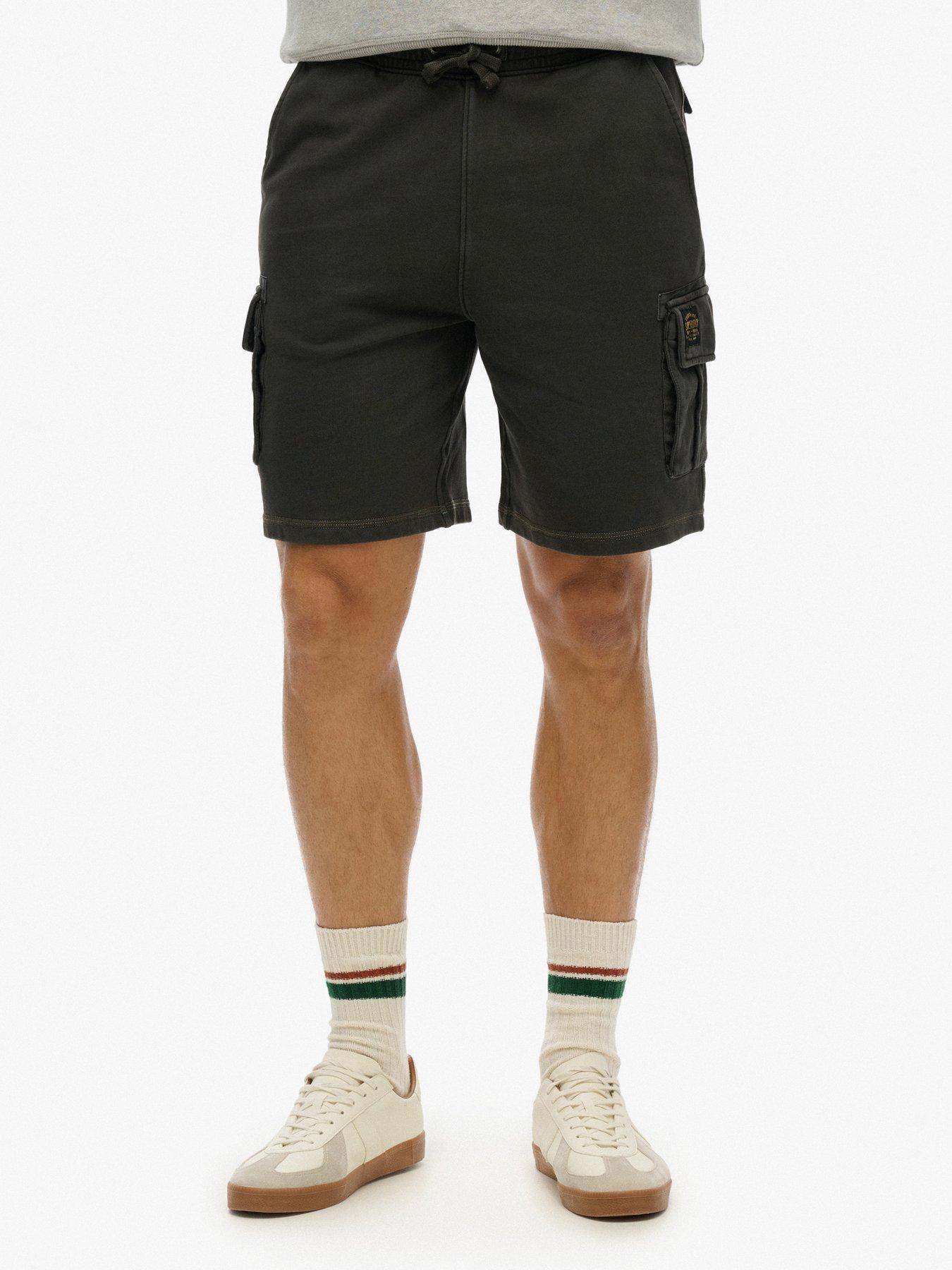 Superdry Contrast Stitch Cargo Shorts - Black