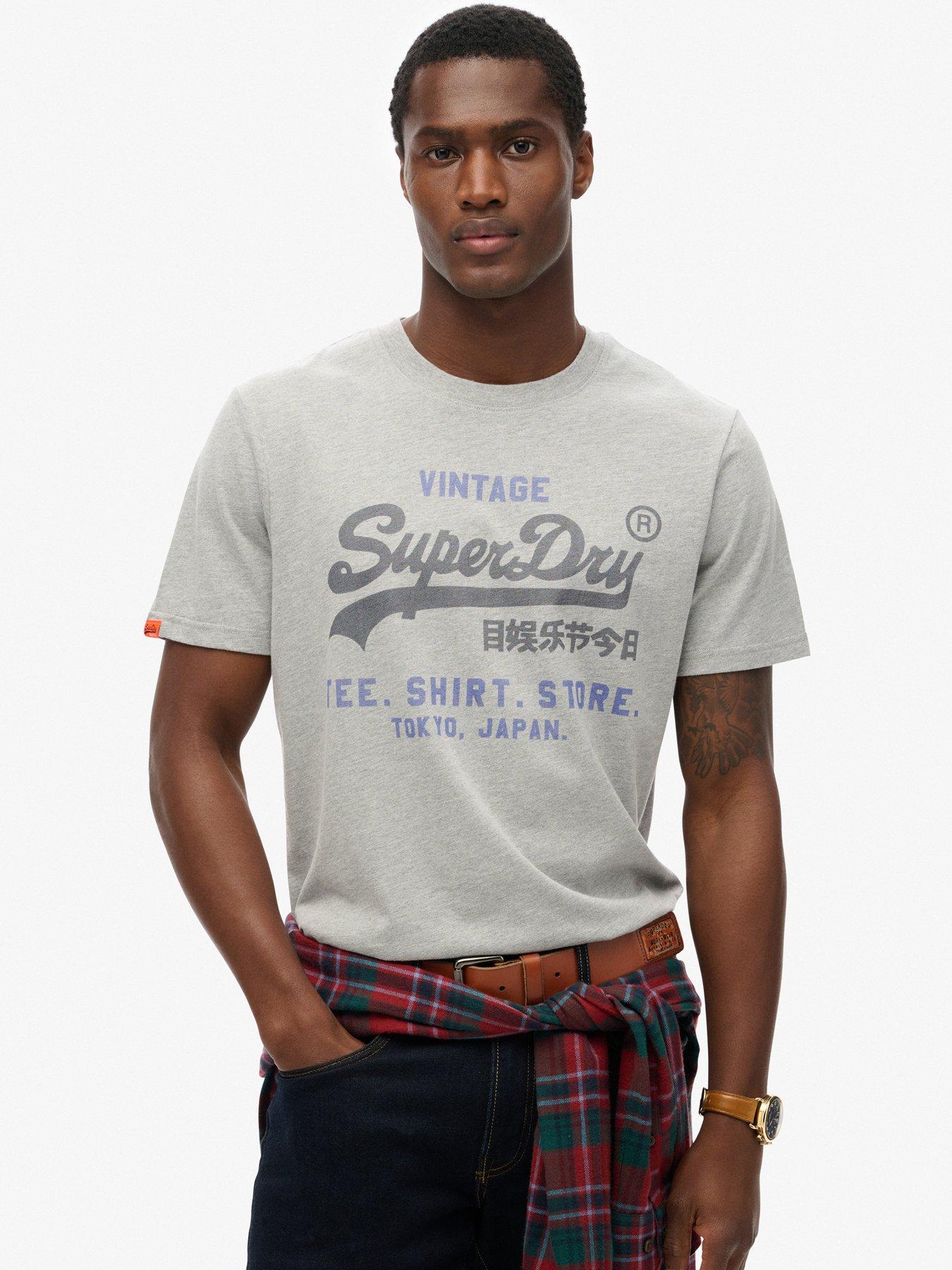 Image 1 of 6 of Superdry VL Heritage Relaxed T-Shirt - Grey