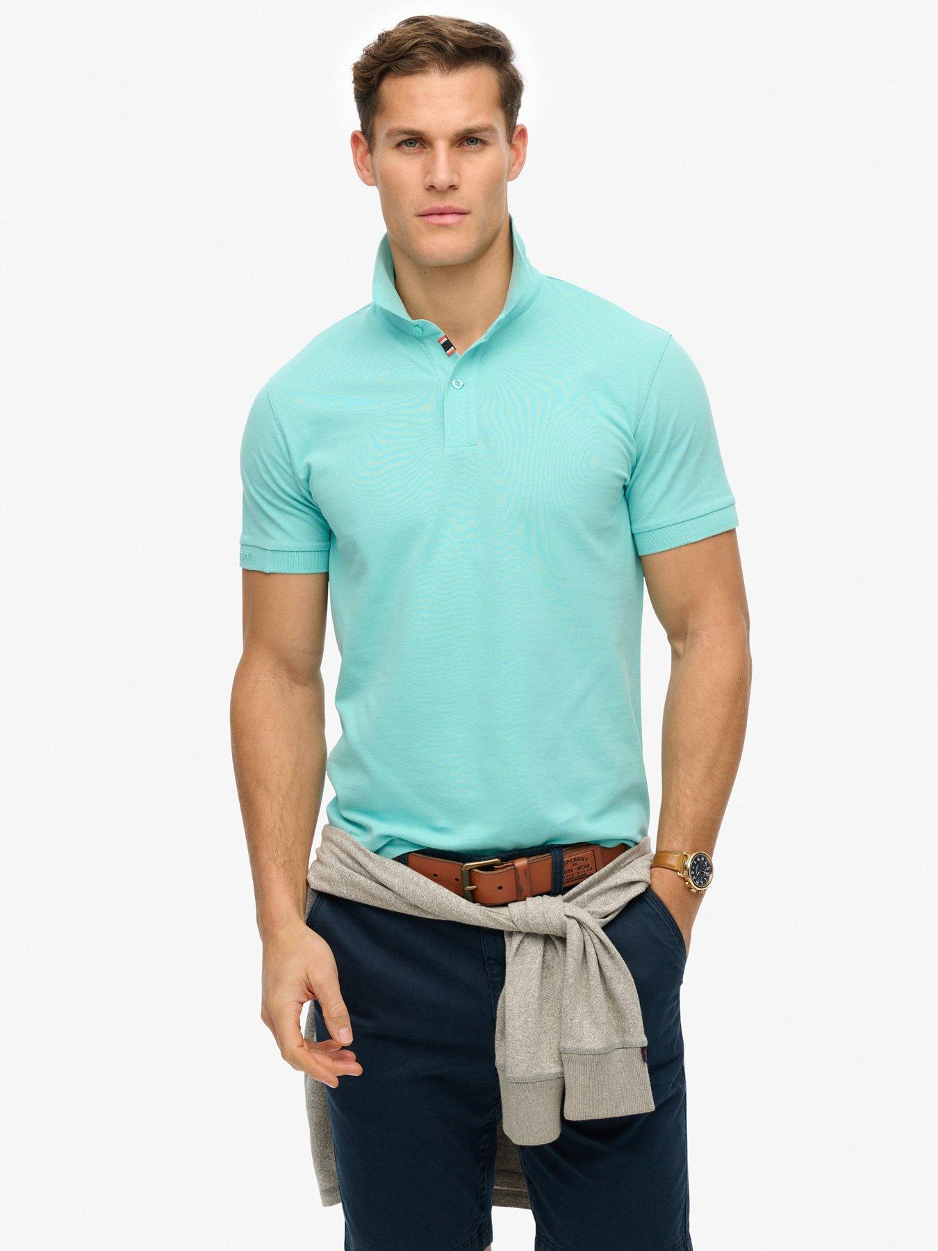 Image of Superdry City Pique Polo Shirt - Blue
