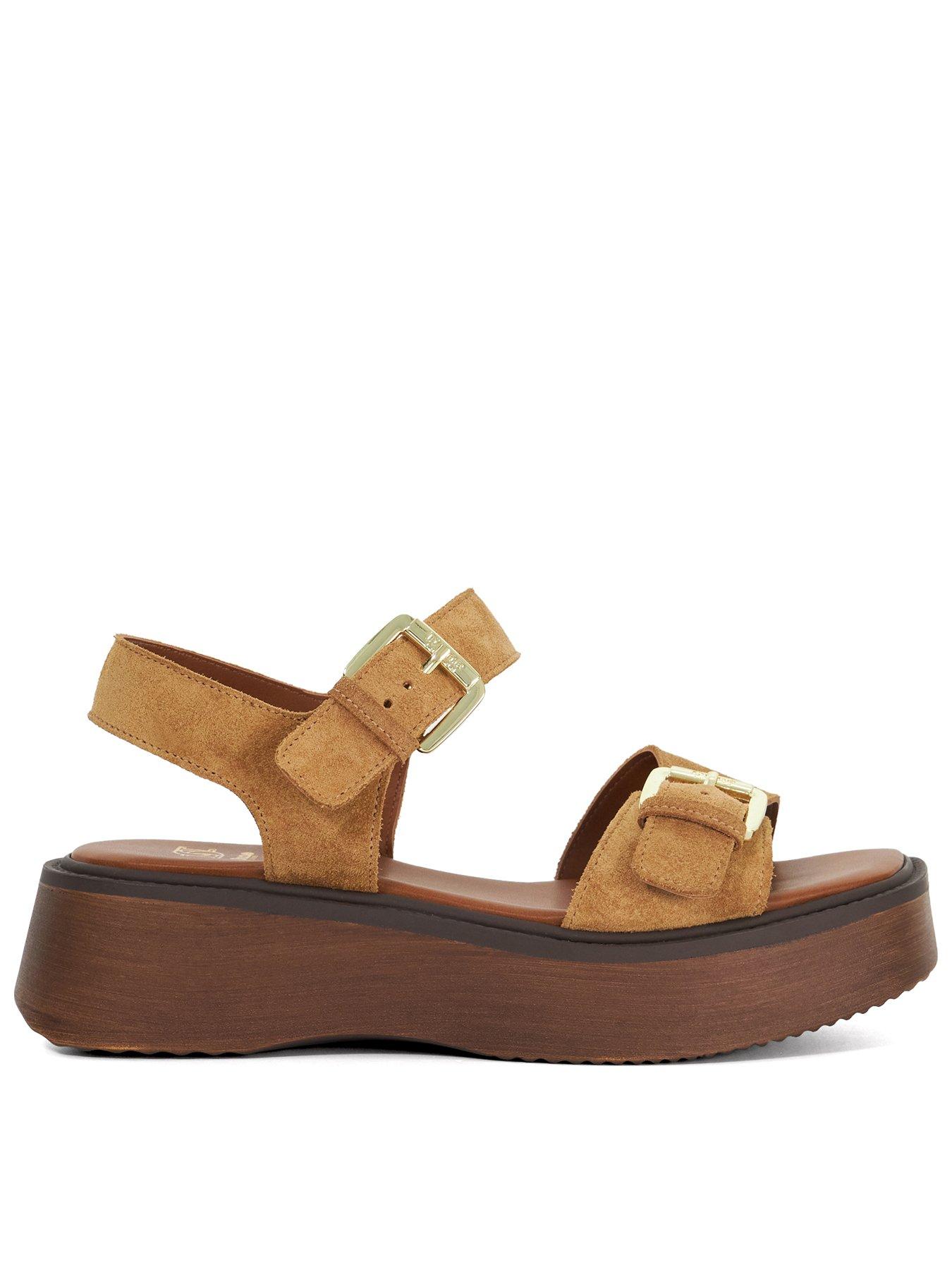 Dune London Luno Casual Flatform Sandals - Sand