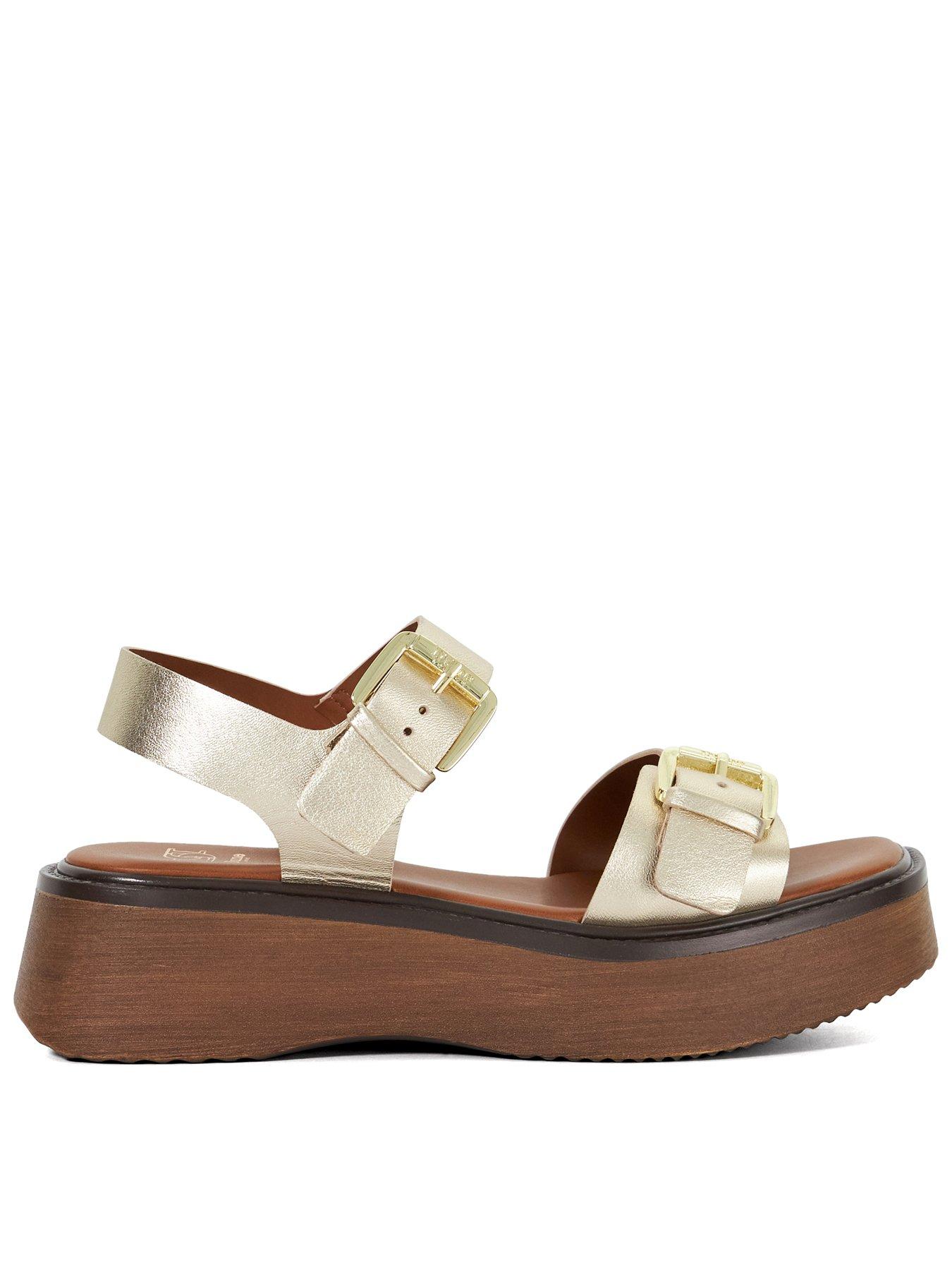 Dune London Luno Casual Flatform Sandals Gold Very Ireland