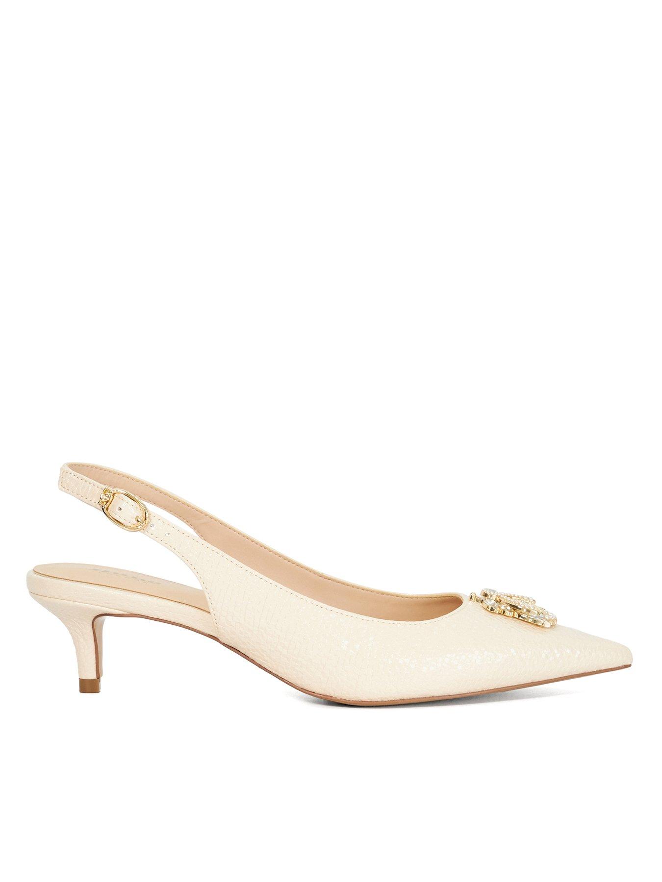 Image 1 of 6 of Dune London Context Slingback Bug Detail Shoe - Ecru