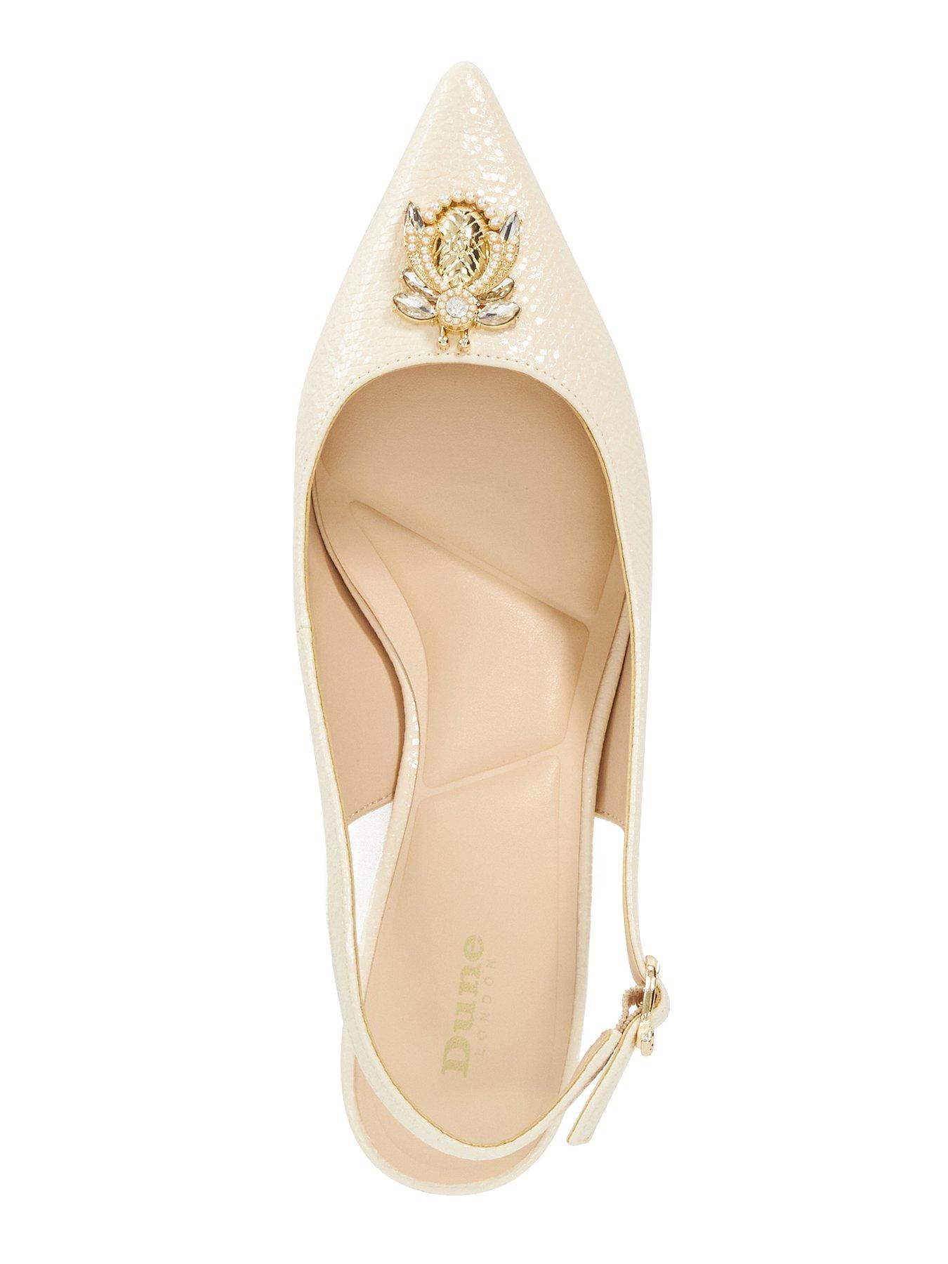 Image 4 of 6 of Dune London Context Slingback Bug Detail Shoe - Ecru