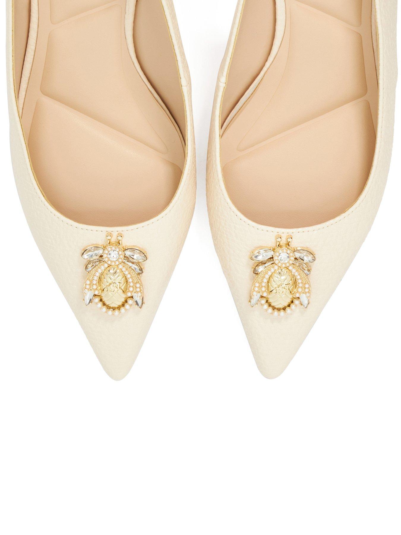 Image 5 of 6 of Dune London Context Slingback Bug Detail Shoe - Ecru
