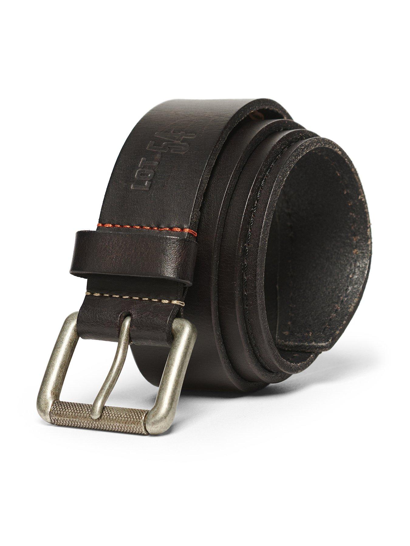 Image 1 of 4 of Superdry Superdry Badgeman Leather Belt -Black