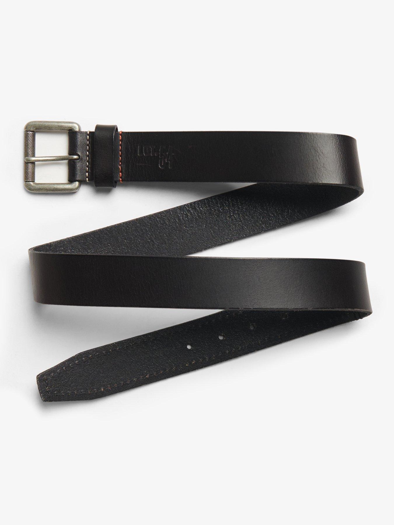 Image 2 of 4 of Superdry Superdry Badgeman Leather Belt -Black