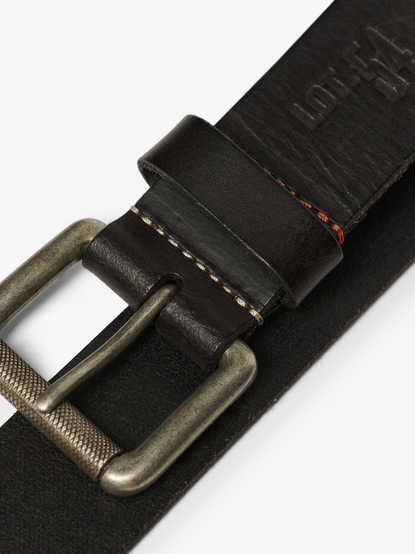 Image 3 of 4 of Superdry Superdry Badgeman Leather Belt -Black