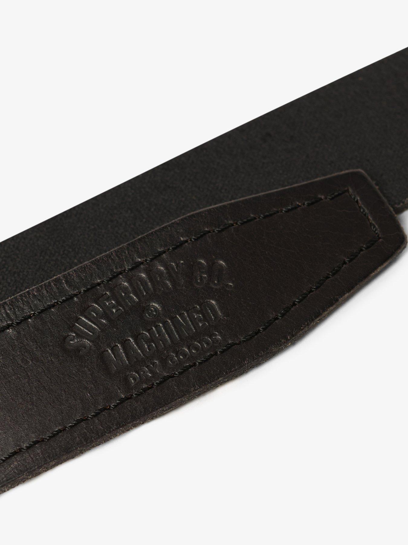 Image 4 of 4 of Superdry Superdry Badgeman Leather Belt -Black