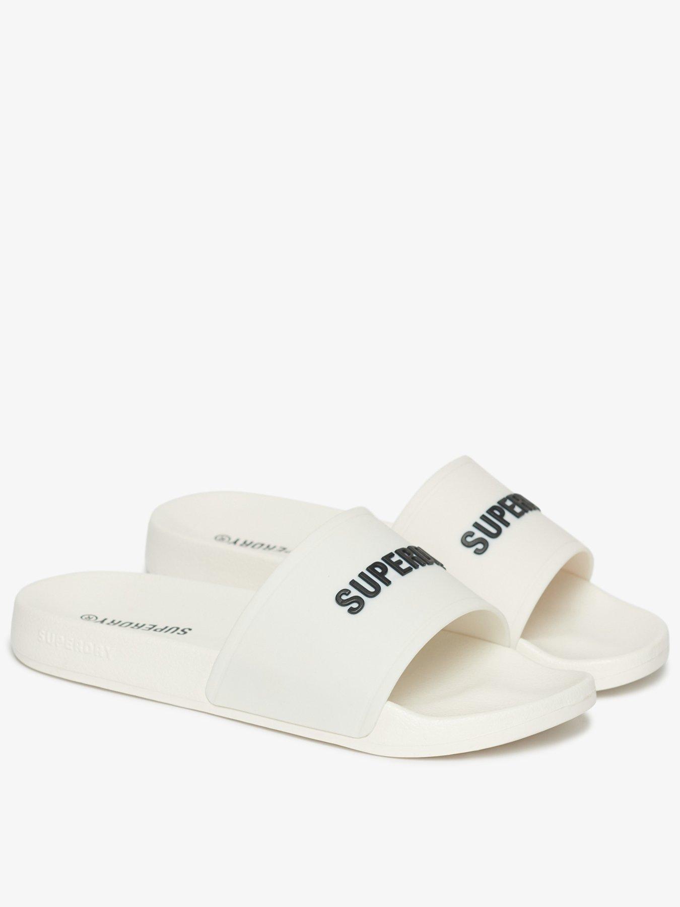 Image of Superdry Logo Pool Sliders - Cream