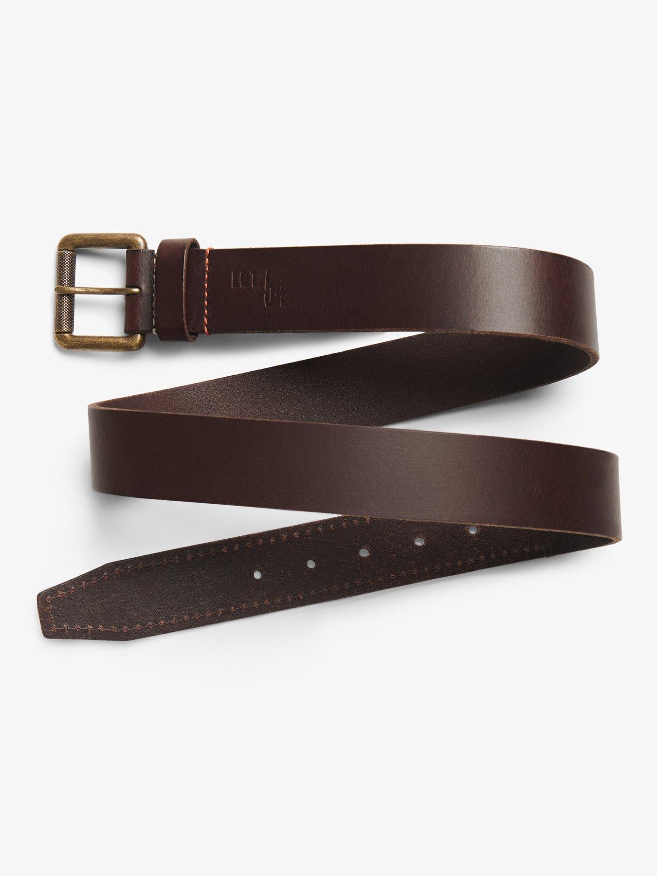 Image 2 of 4 of Superdry Superdry Badgeman Leather Belt -Brown