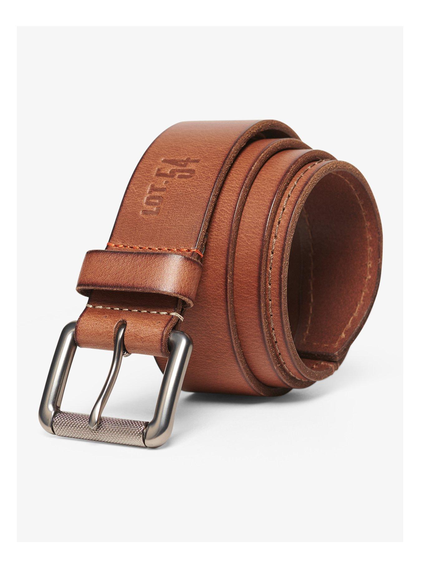 Image 1 of 4 of Superdry Superdry Badgeman Leather Belt -Brown