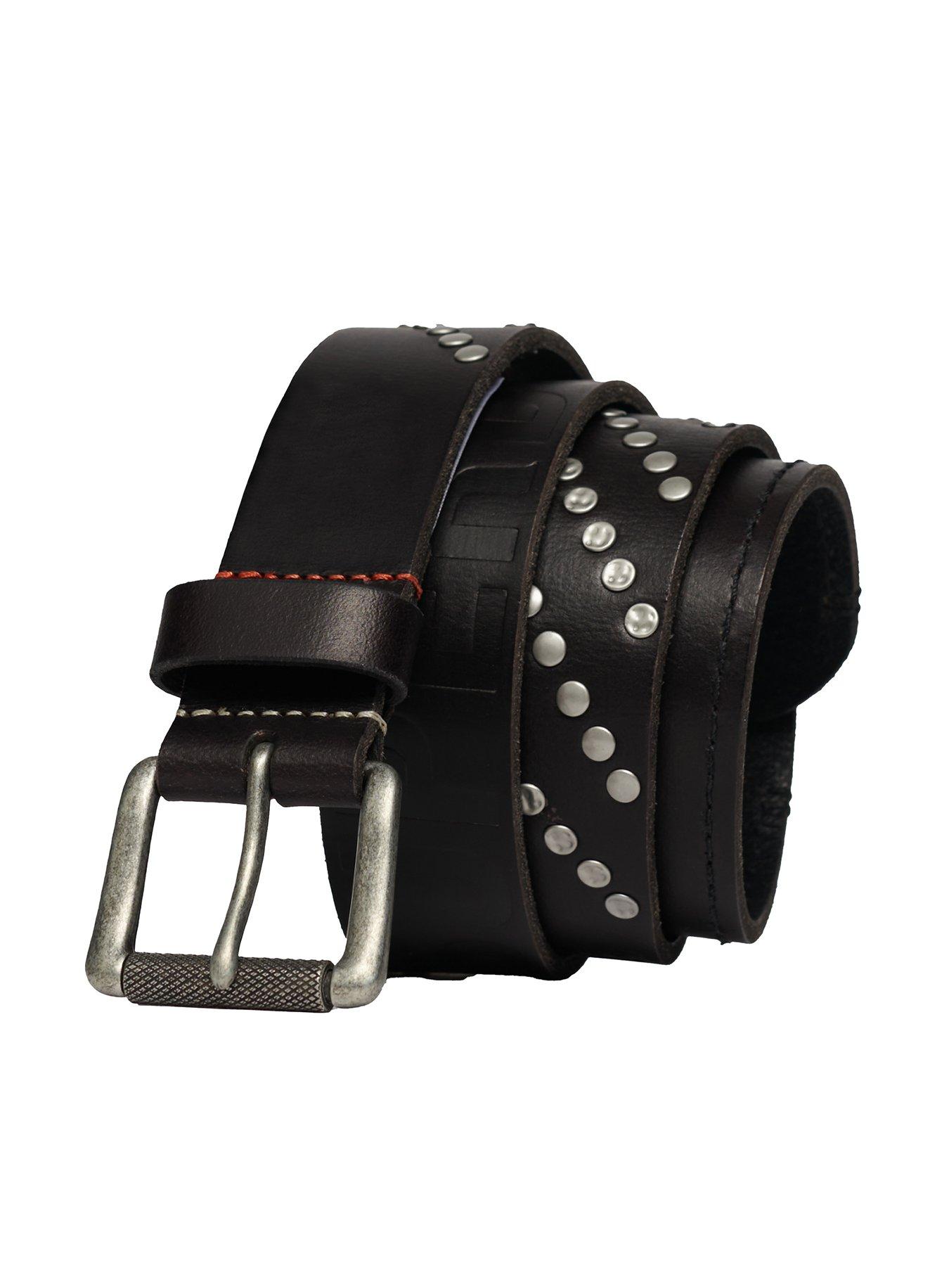 Image 1 of 1 of Superdry Buckle Leather Belt - Black