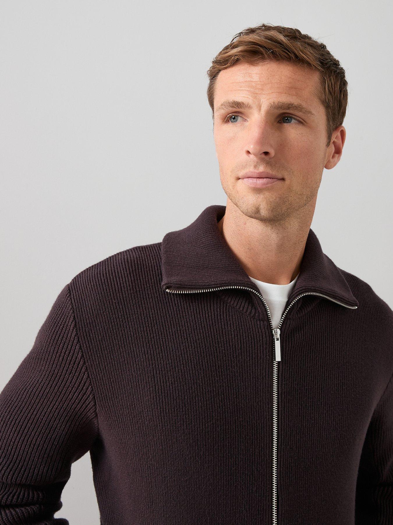 the-very-collection-chunky-soft-touch-zip-through-funnel-jumper-burgundyoutfit