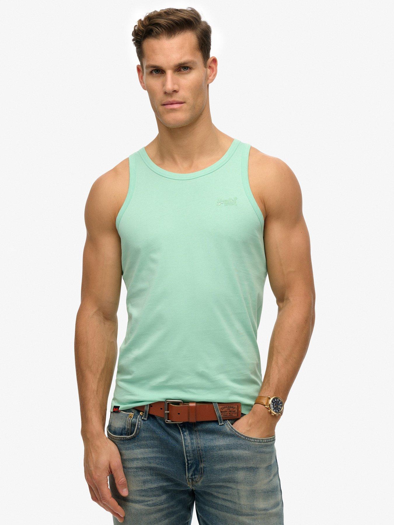 Image of Superdry Essential Logo Vest Top - Green