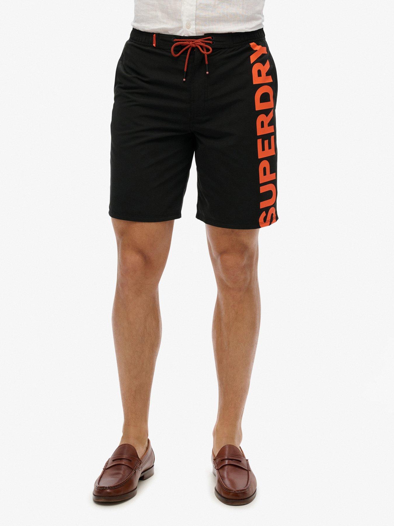Superdry Classic 19 Logo Board Swim Shorts - Black