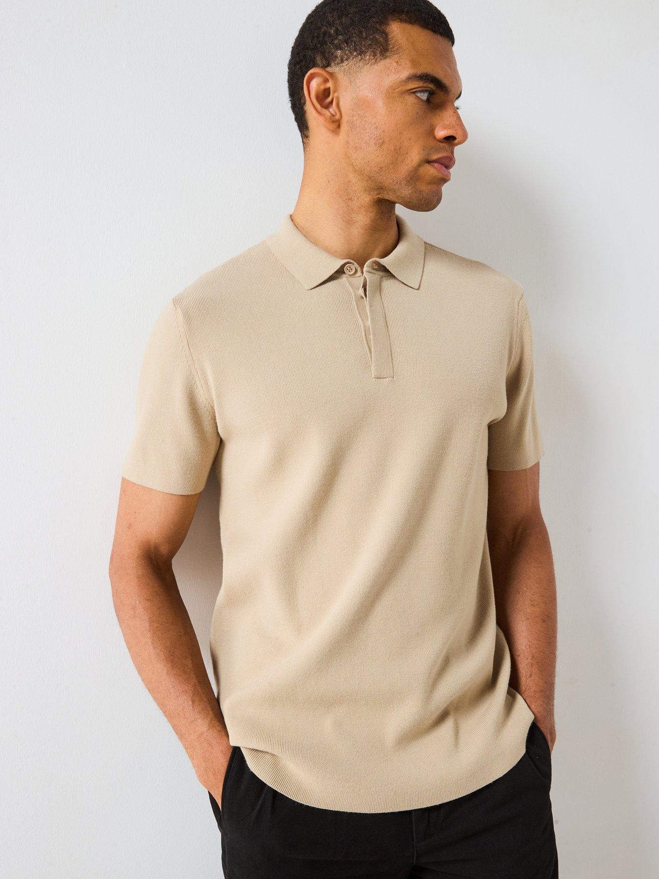 very-man-knitted-rib-short-sleeve-polo-stone