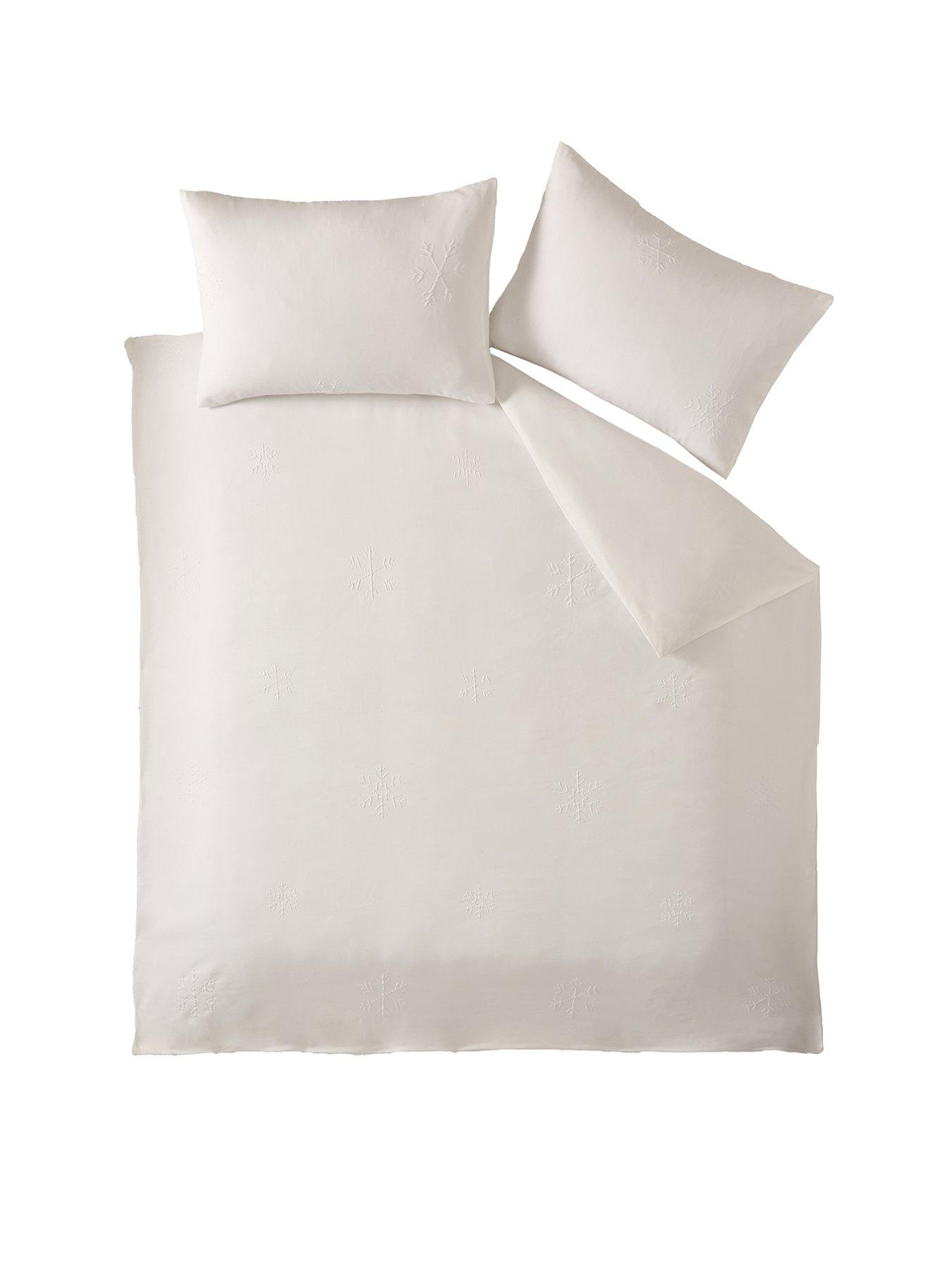 very-home-snowflake-embossed-duvet-covernbspsetstillFront