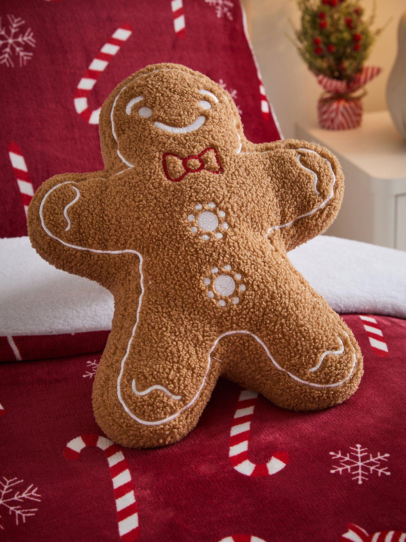 Very Home Gingerbread Man Shaped Cushion