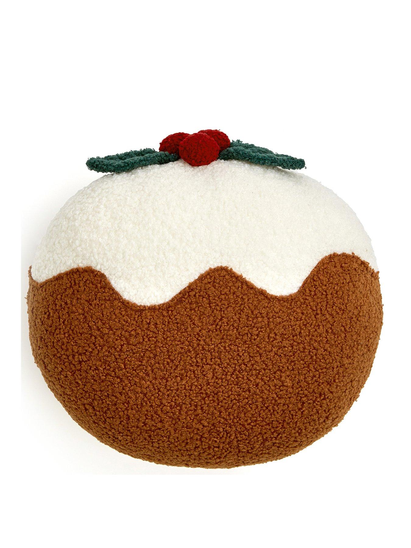 Image 2 of 3 of The Very Collection Christmas Pudding Shaped Cushion