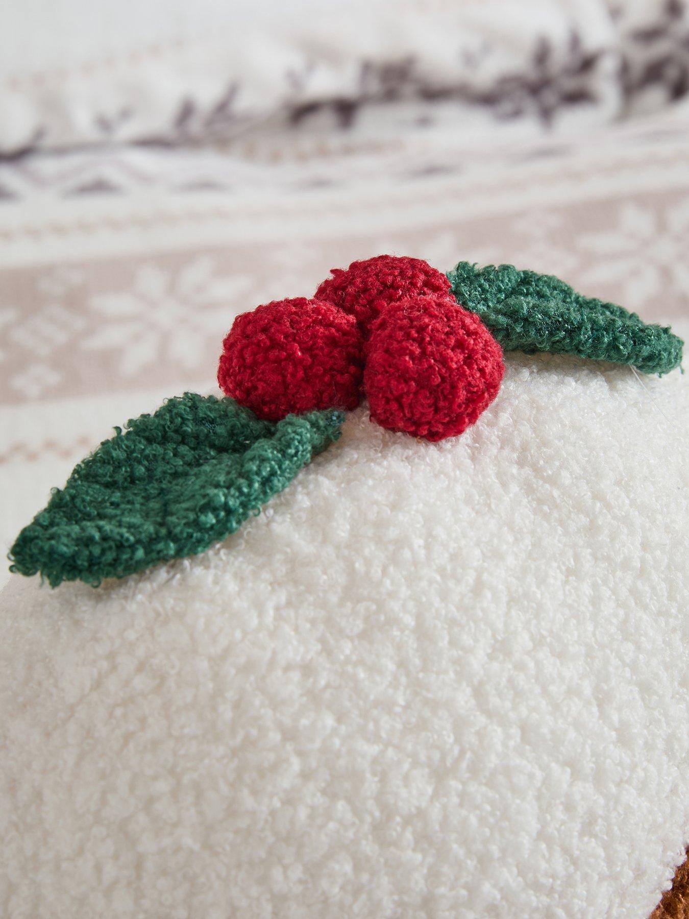 Image 3 of 3 of The Very Collection Christmas Pudding Shaped Cushion