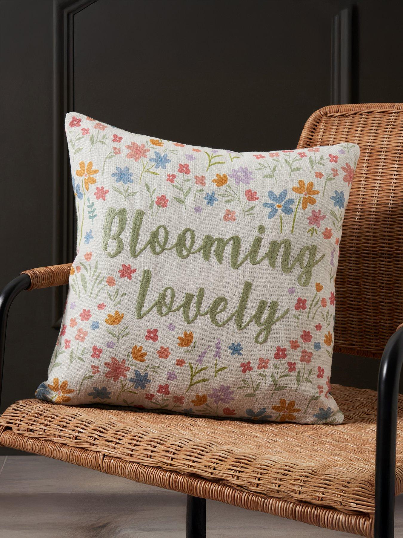 undefined Blooming Lovely Embroidered Cushion