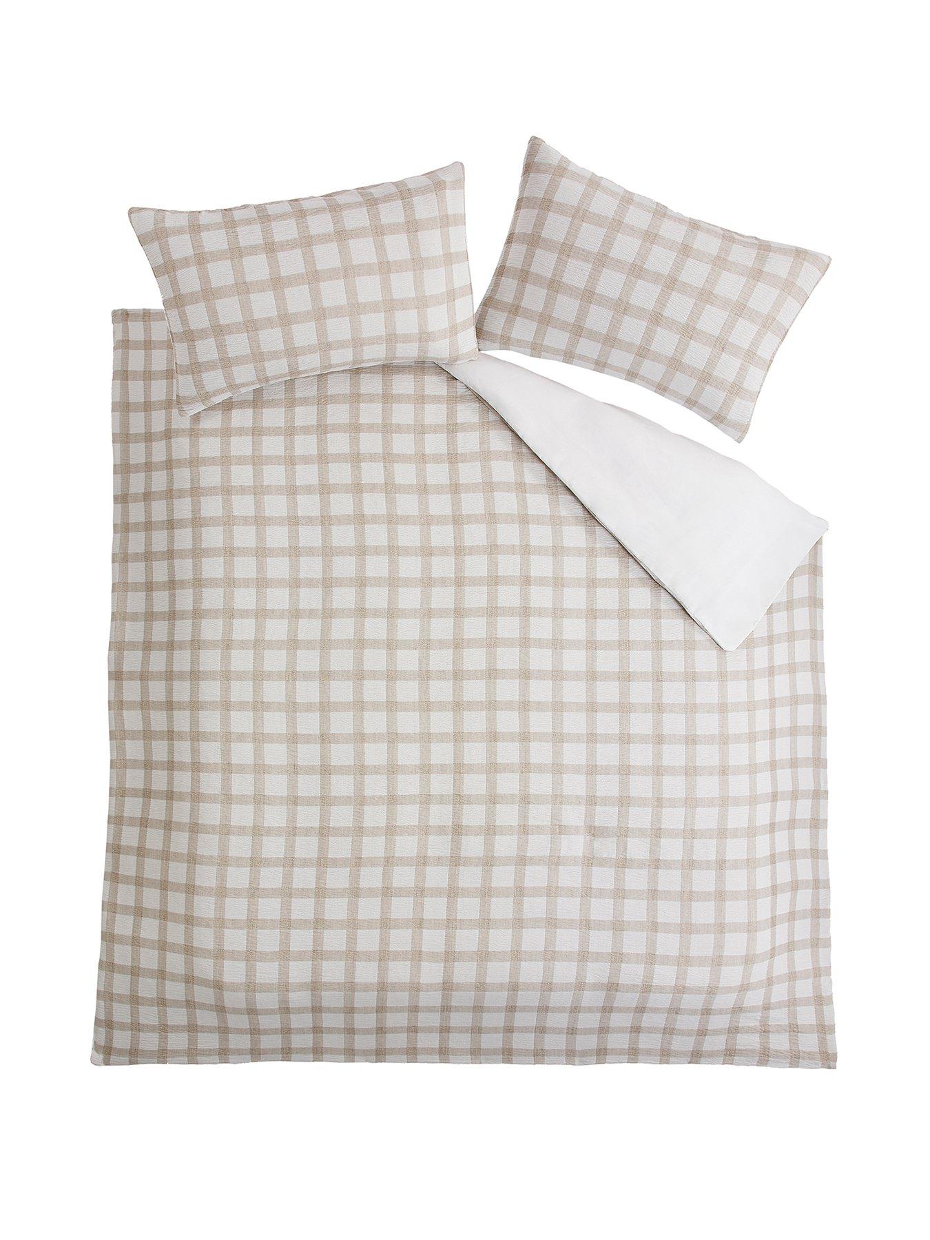 Image 2 of 5 of The Very Collection Seersucker Check Duvet Set