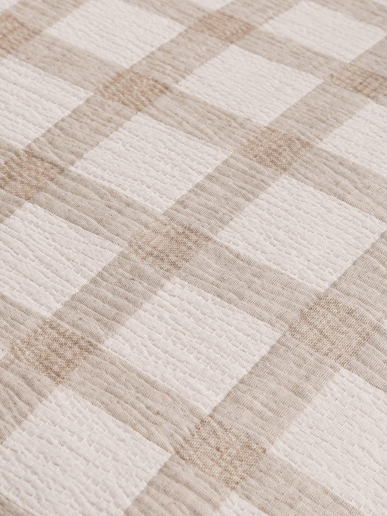 Image 4 of 5 of The Very Collection Seersucker Check Duvet Set