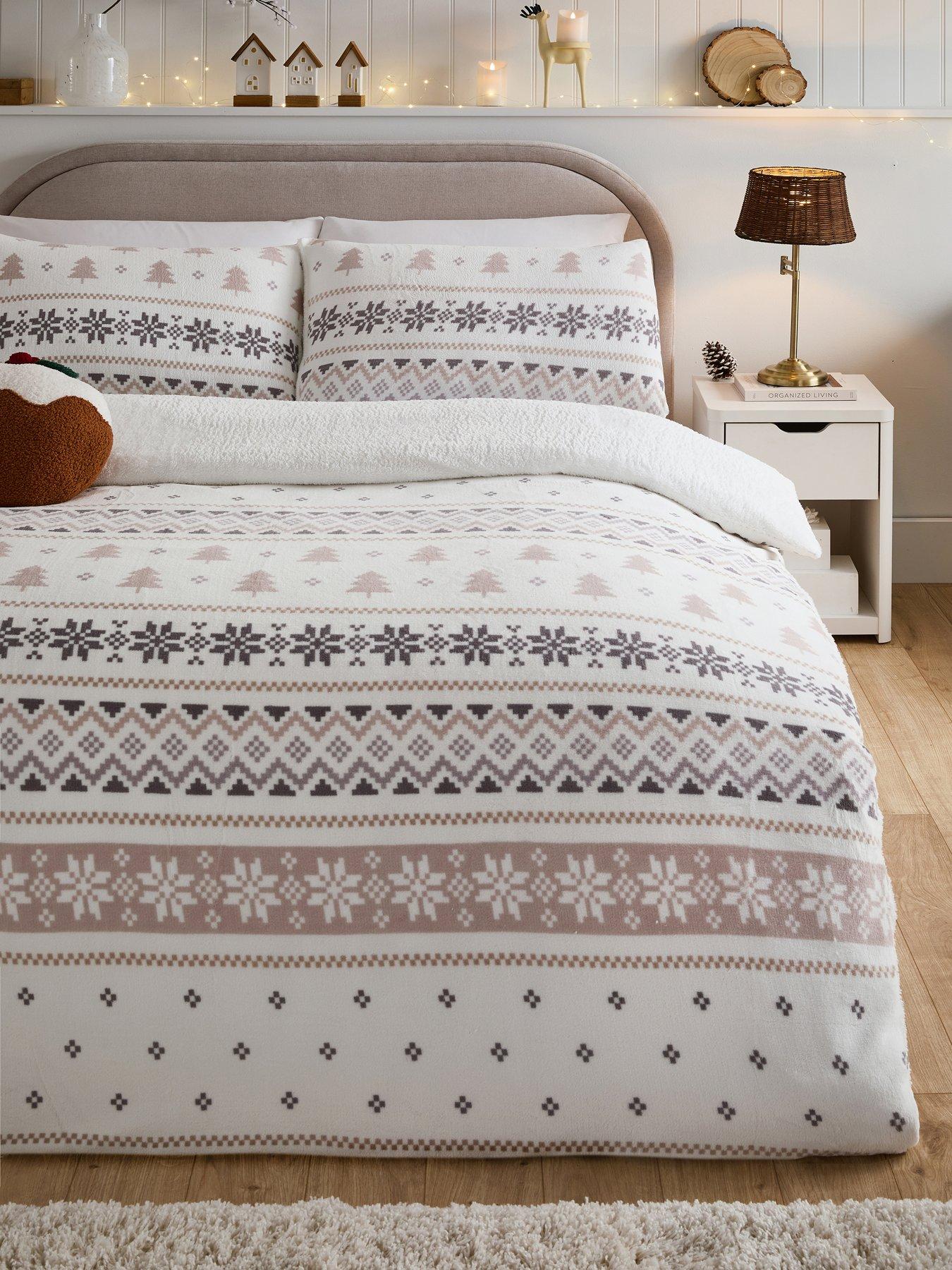 Very Home Fairisle Printed Fleece Duvet Cover Set