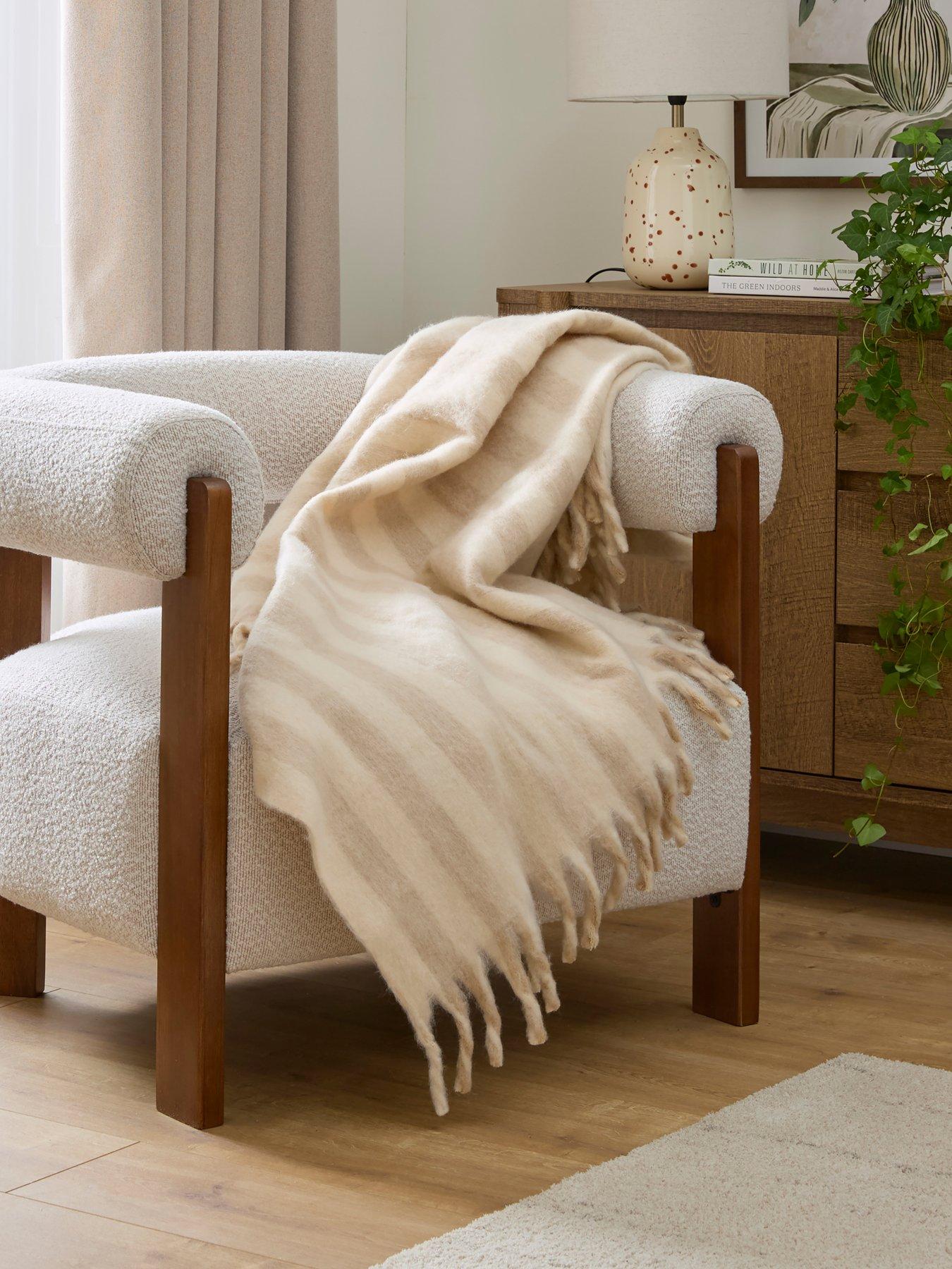The Very Collection Super Soft Wool Blend Stripe Throw 130x150cm