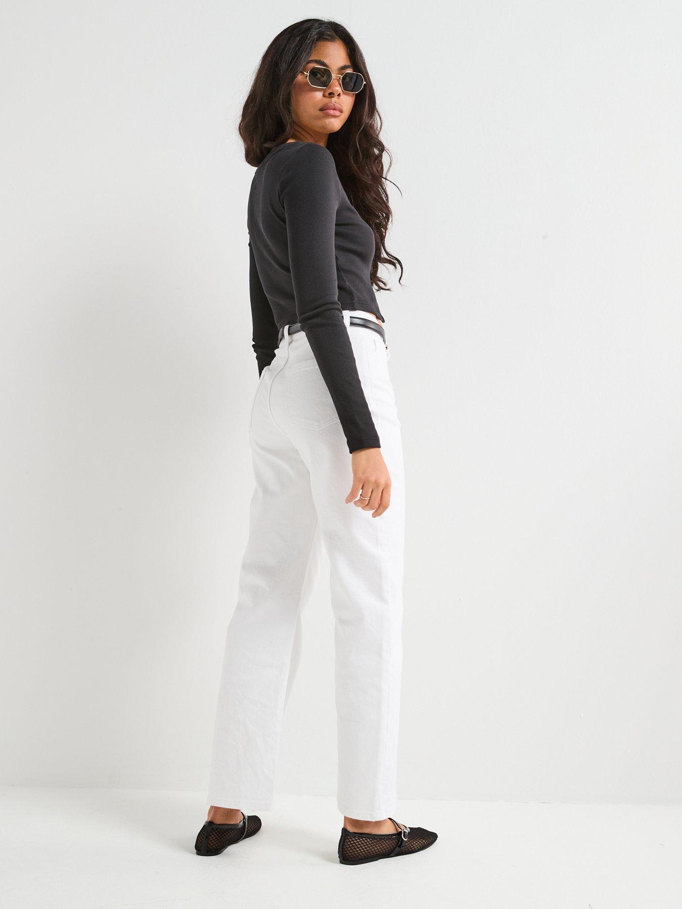 Image 5 of 6 of Calvin Klein Jeans Ribbed Slim Cropped Cardigan - Black