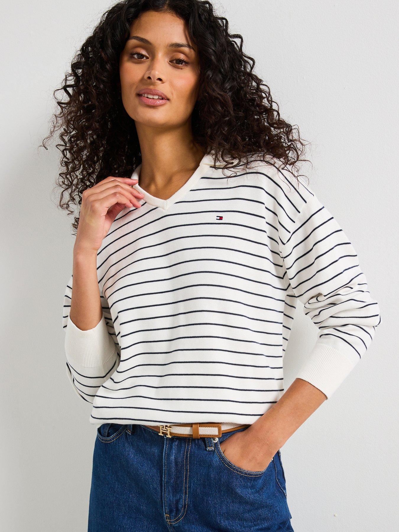Tommy Hilfiger Jersey Polo Jumper - White