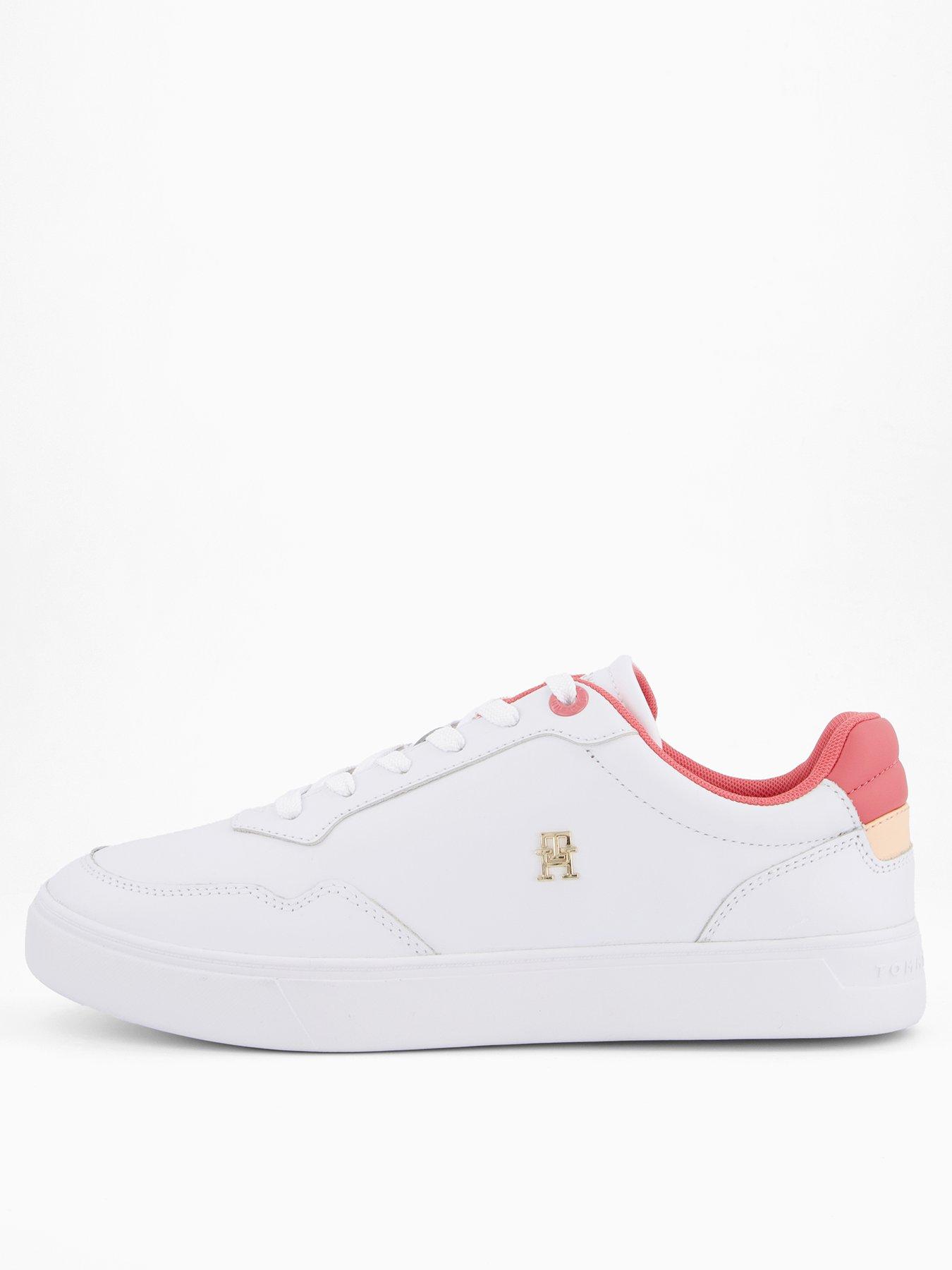 Tommy Hilfiger Essential Platform Court Sneakers - Cherry/White