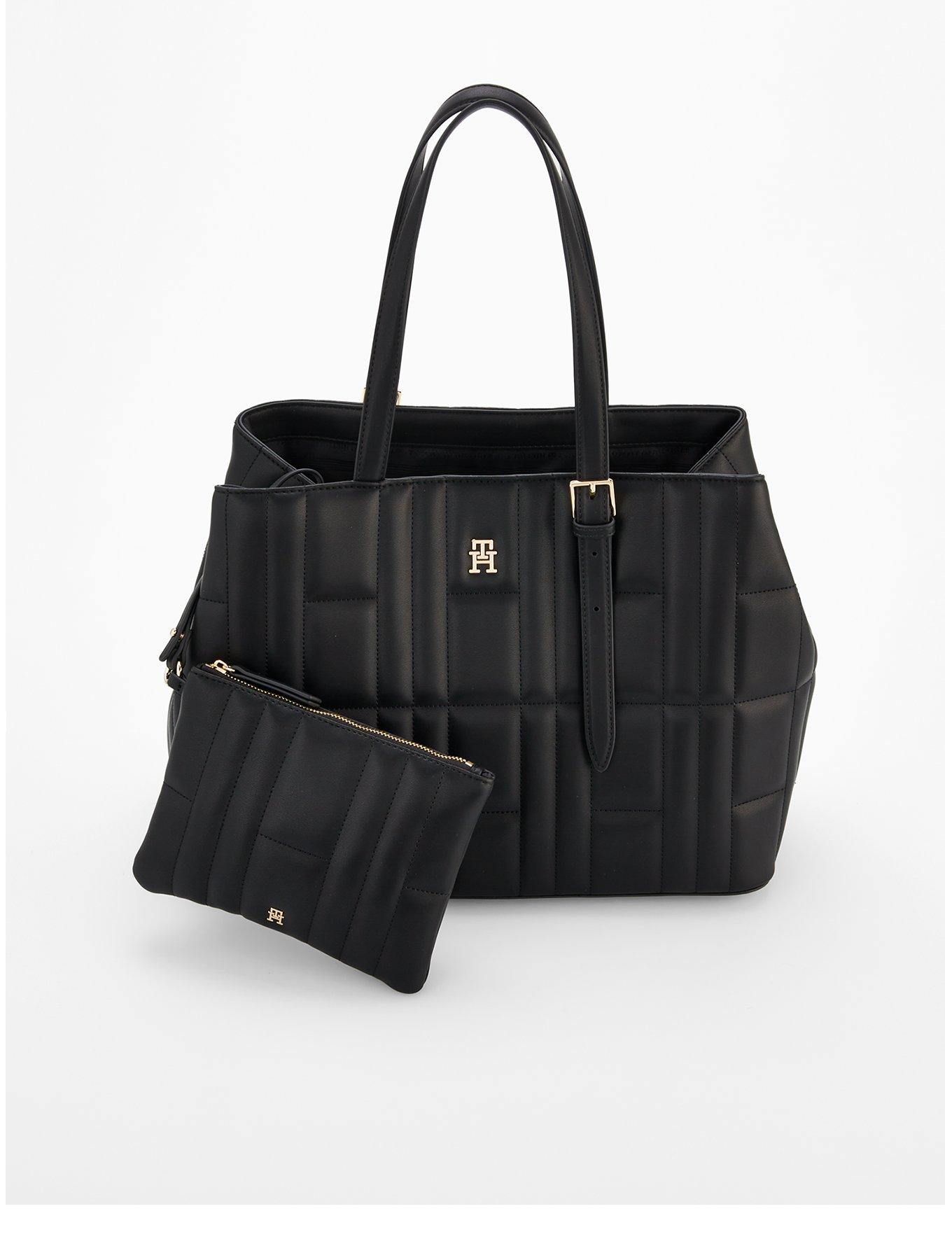 undefined Quilted Tote Bag - Black