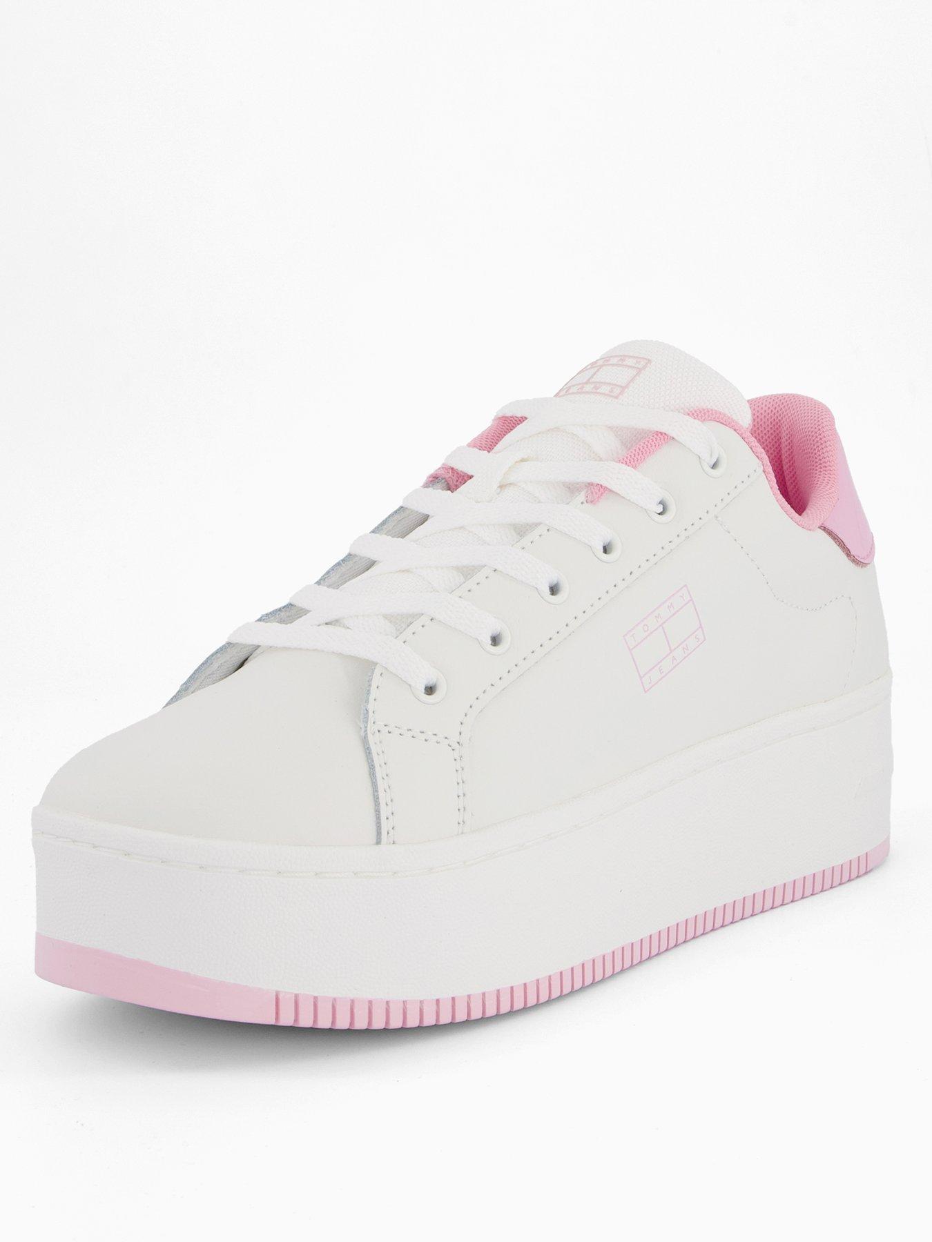 Tommy Hilfiger Jean Platform Sneakers - Ecru/ Pink