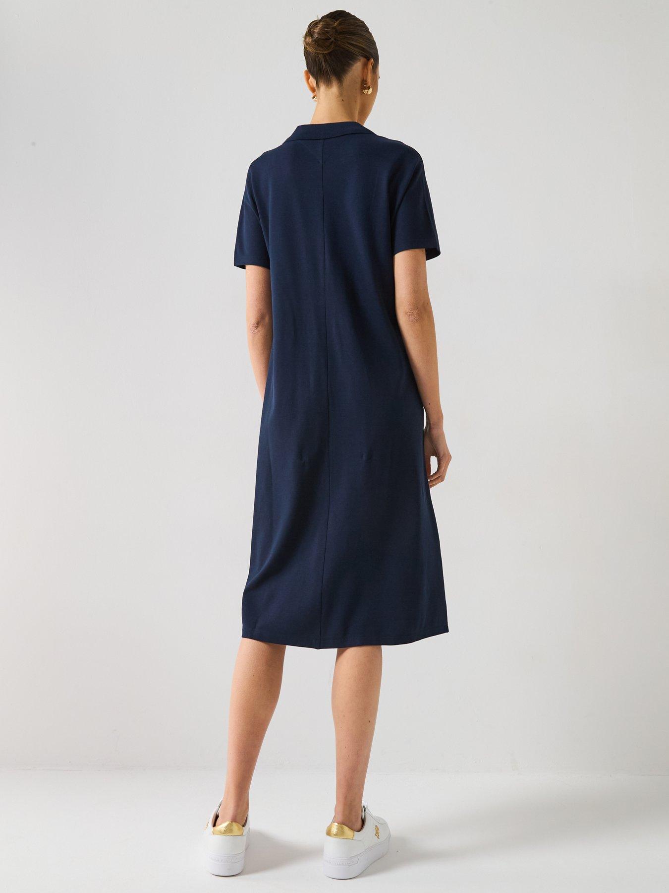 tommy-hilfiger-slim-mini-polo-dress-navystillFront